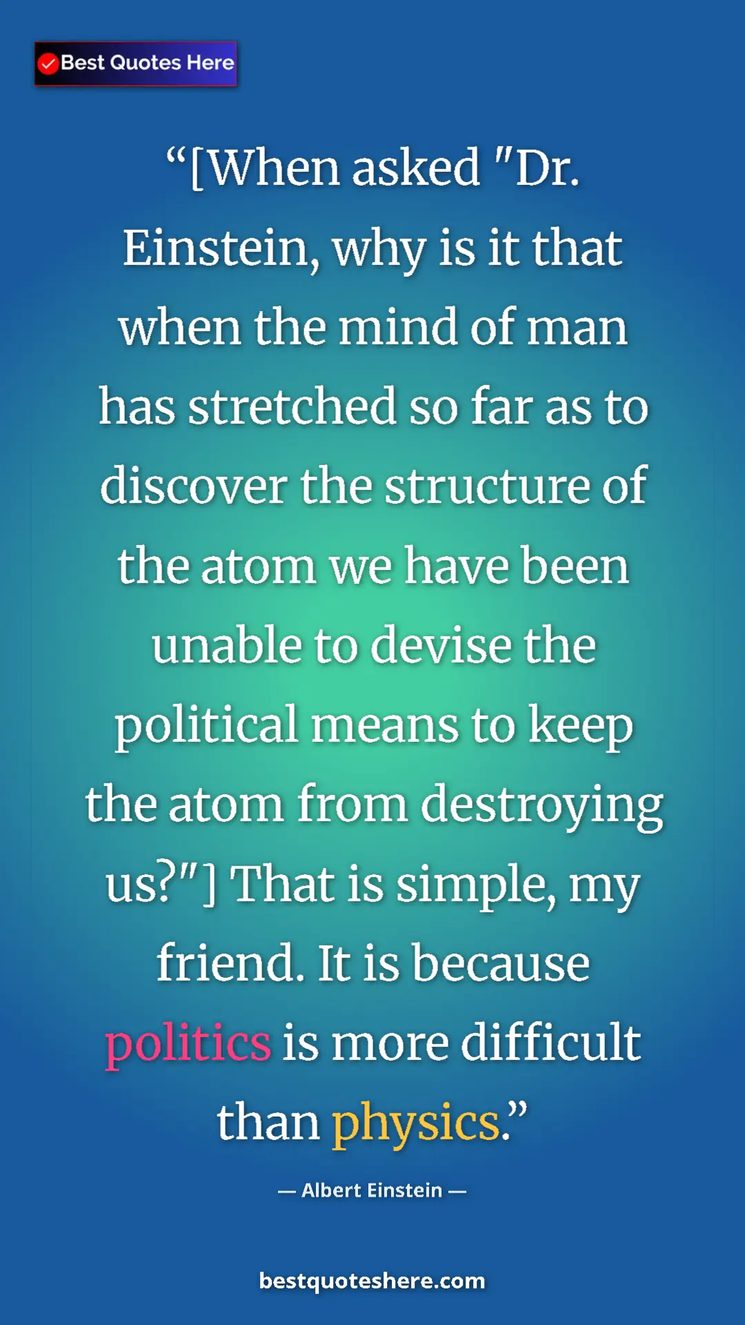 Albert Einstein Quote Card: "[When asked "Dr. Einstein, why is it that when the mind of..." Pinterest quote poster by Albert Einstein: "[When asked "Dr. Einstein, why is it that when the mind of..."