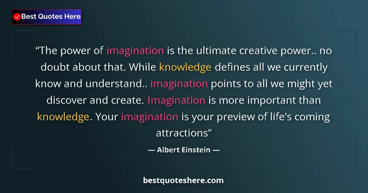 Albert Einstein Quote: "The power of imagination is the ultimate creative power....." Albert Einstein quote: "The power of imagination is the ultimate creative power....."