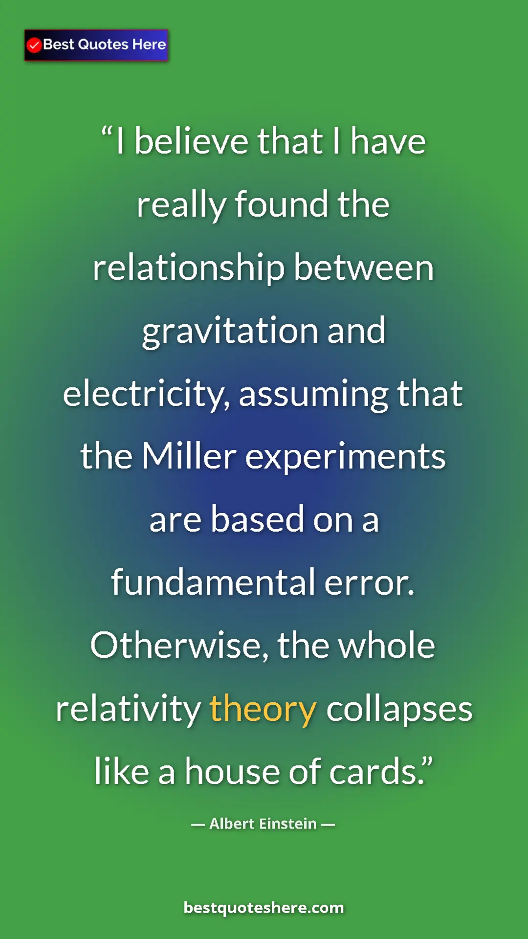 Pinterest quote poster by Albert Einstein: "I believe that I have really found the relationship between..."