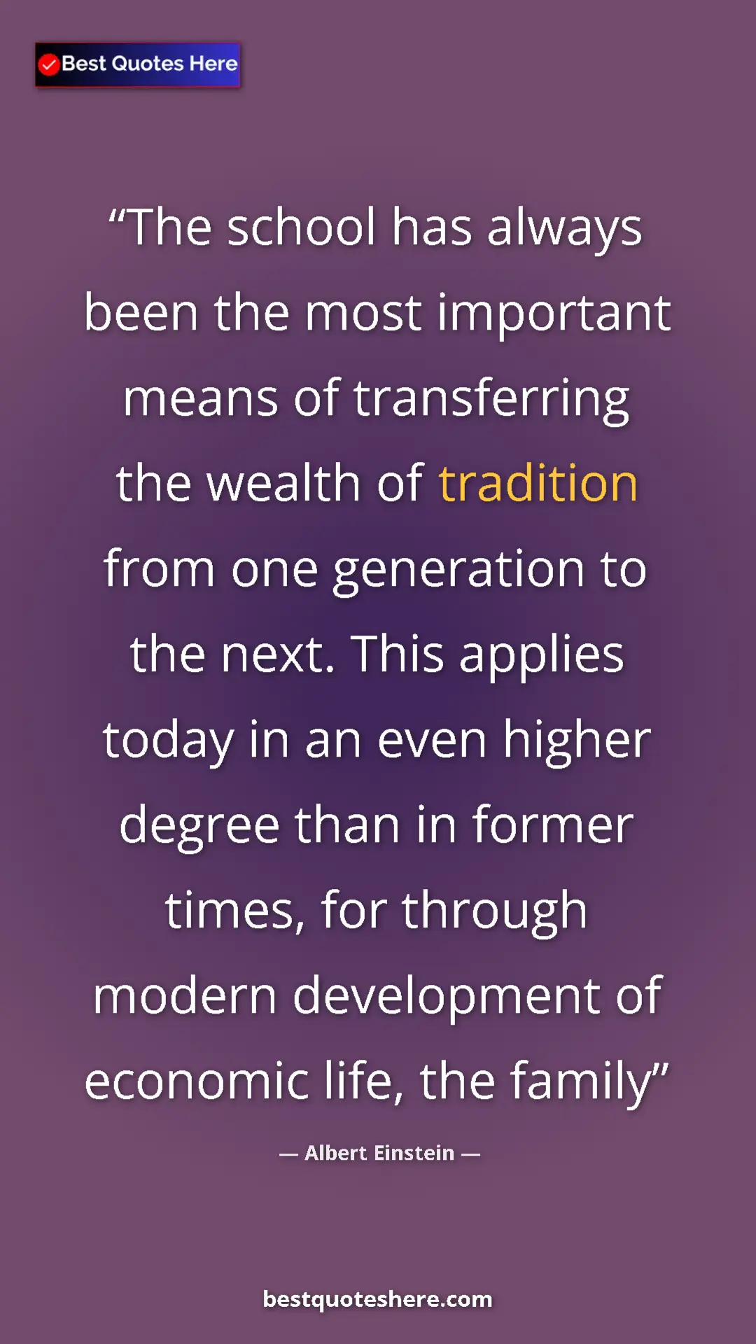 Albert Einstein Quote Card: "The school has always been the most important means of..." Pinterest quote poster by Albert Einstein: "The school has always been the most important means of..."