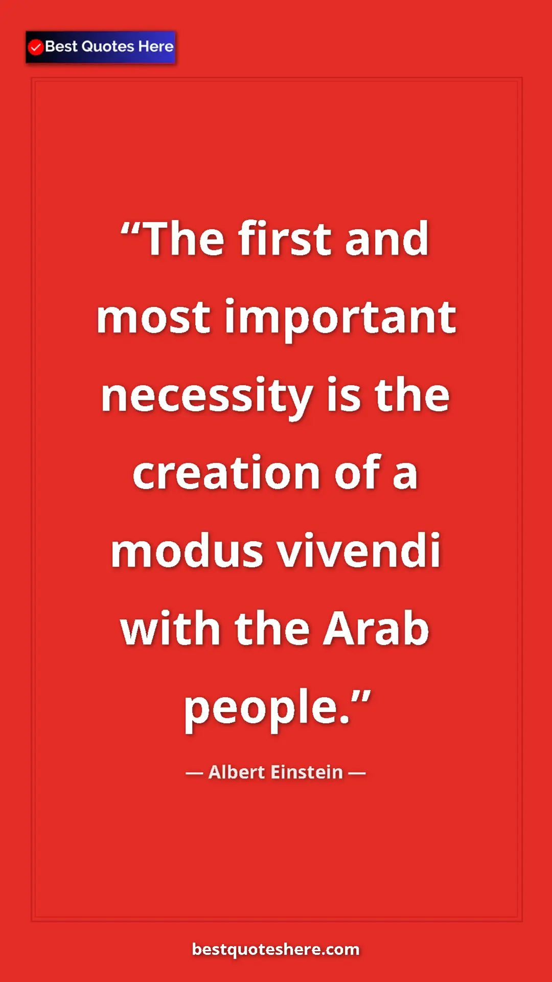 Pinterest quote poster by Albert Einstein: "The first and most important necessity is the creation of a..."