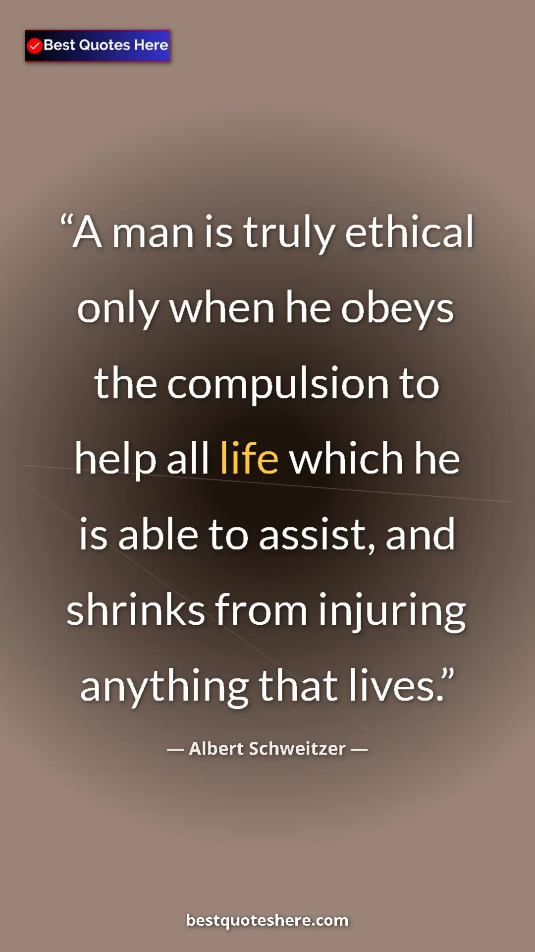 Albert Schweitzer Quote Card: "A man is truly ethical only when he obeys the compulsion to..." Pinterest quote poster by Albert Schweitzer: "A man is truly ethical only when he obeys the compulsion to..."