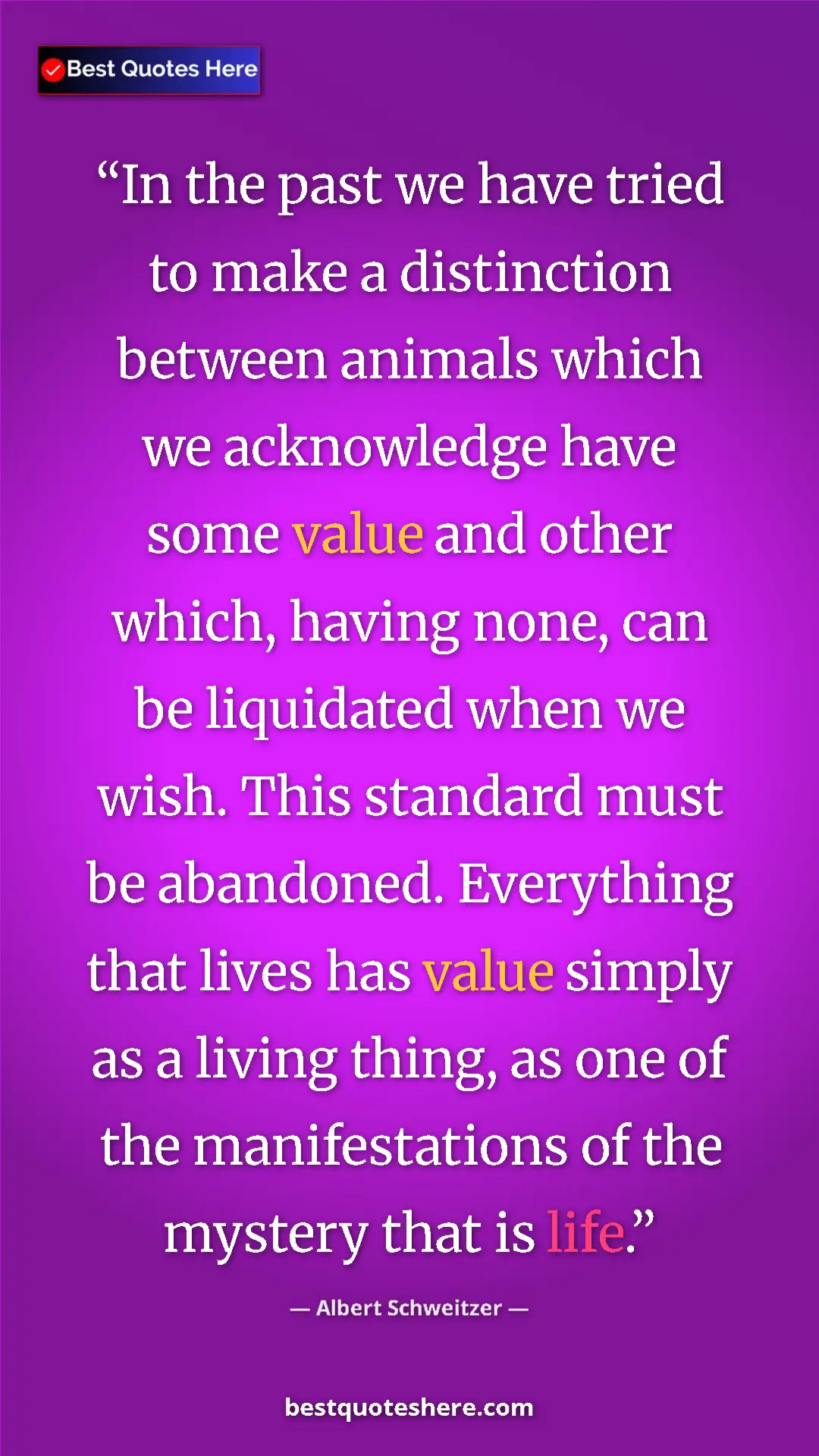 Albert Schweitzer Quote Card: "In the past we have tried to make a distinction between..." Pinterest quote poster by Albert Schweitzer: "In the past we have tried to make a distinction between..."