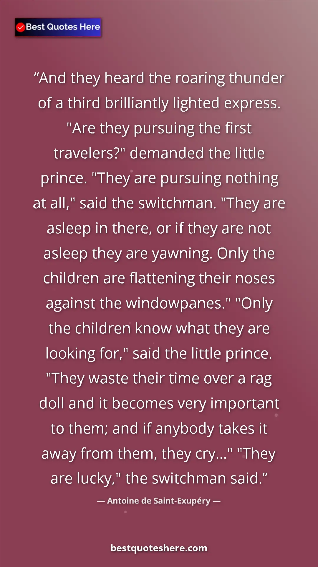 Pinterest quote poster by Antoine de Saint-Exupéry: "And they heard the roaring thunder of a third brilliantly..."
