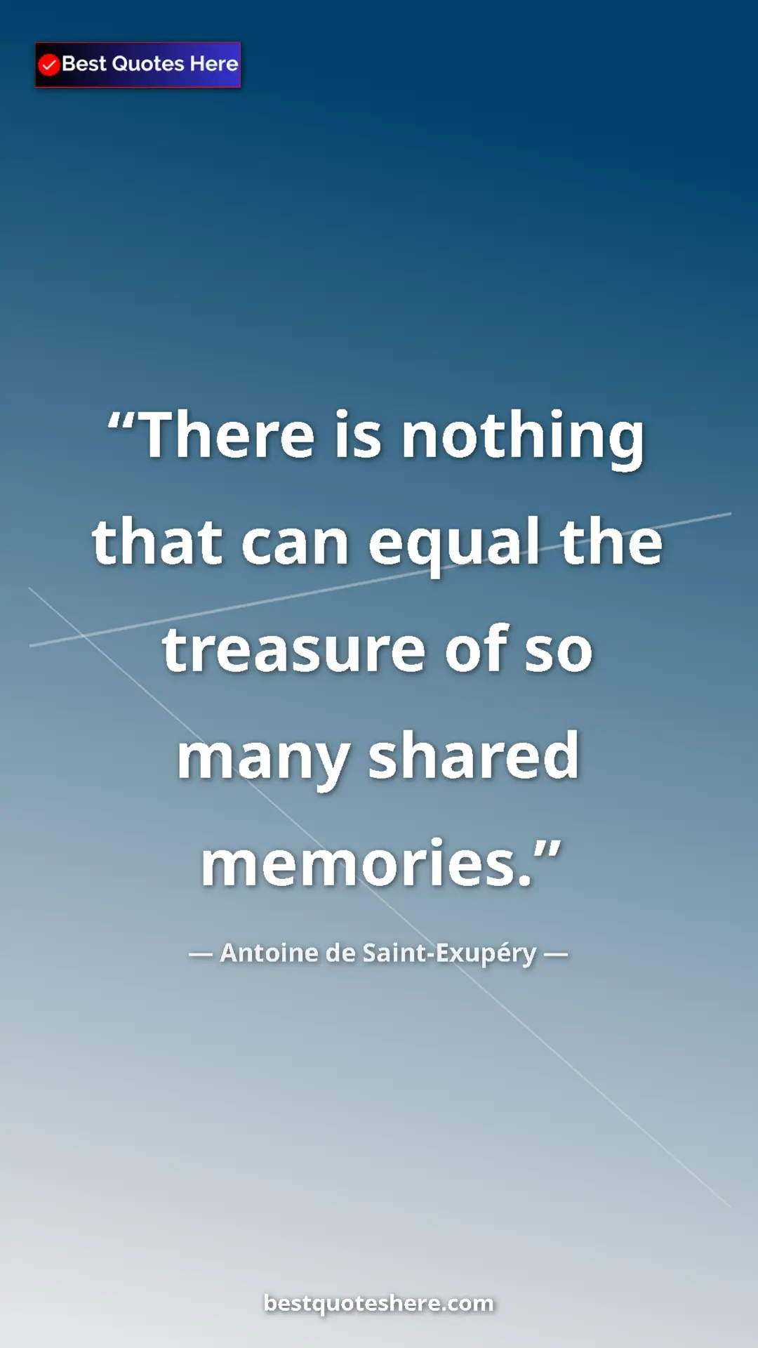Antoine de Saint-Exupéry Quote Card: "There is nothing that can equal the treasure of so many..." Pinterest quote poster by Antoine de Saint-Exupéry: "There is nothing that can equal the treasure of so many..."