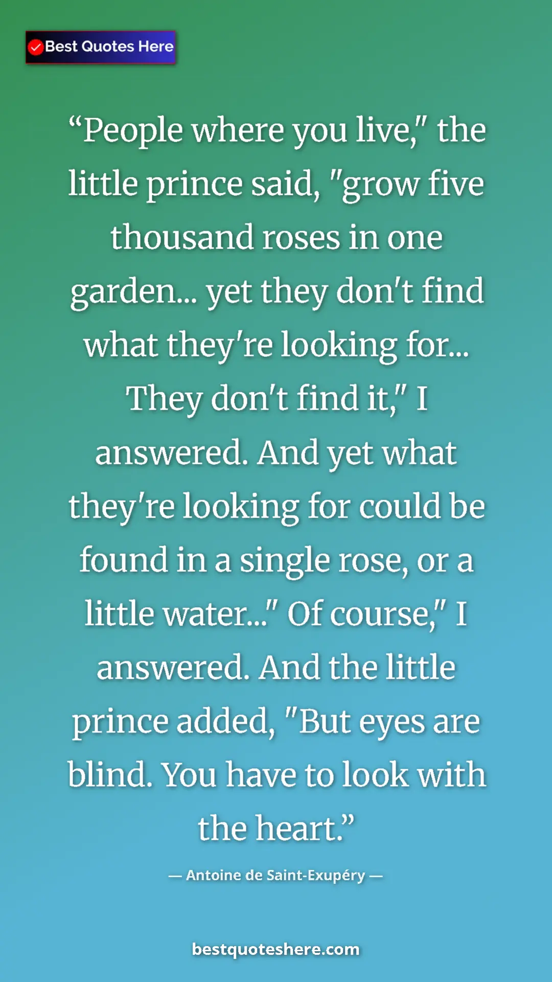 Antoine de Saint-Exupéry Quote Card: "People where you live," the little prince said, "grow five..." Pinterest quote poster by Antoine de Saint-Exupéry: "People where you live," the little prince said, "grow five..."