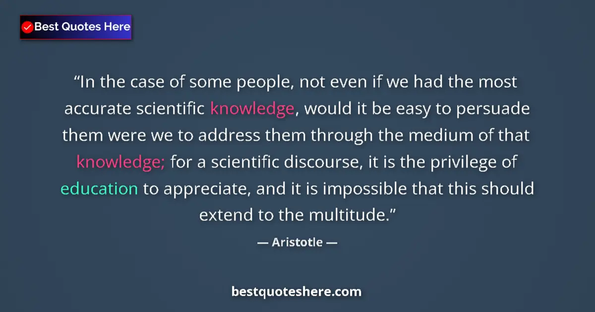 Aristotle Quote: "In the case of some people, not even if we had the most..." Aristotle quote: "In the case of some people, not even if we had the most..."