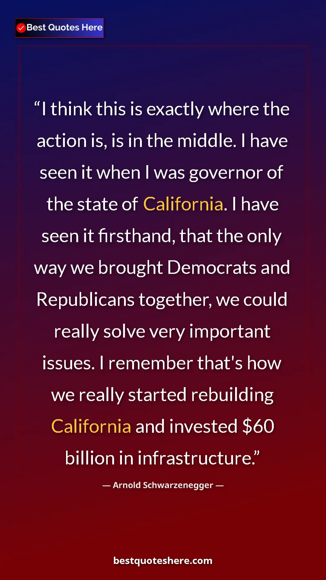 Arnold Schwarzenegger Quote Card: "I think this is exactly where the action is, is in the..." Pinterest quote poster by Arnold Schwarzenegger: "I think this is exactly where the action is, is in the..."