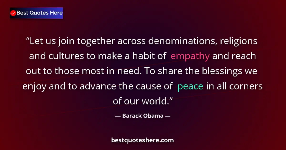 Barack Obama quote: "Let us join together across denominations, religions and..."
