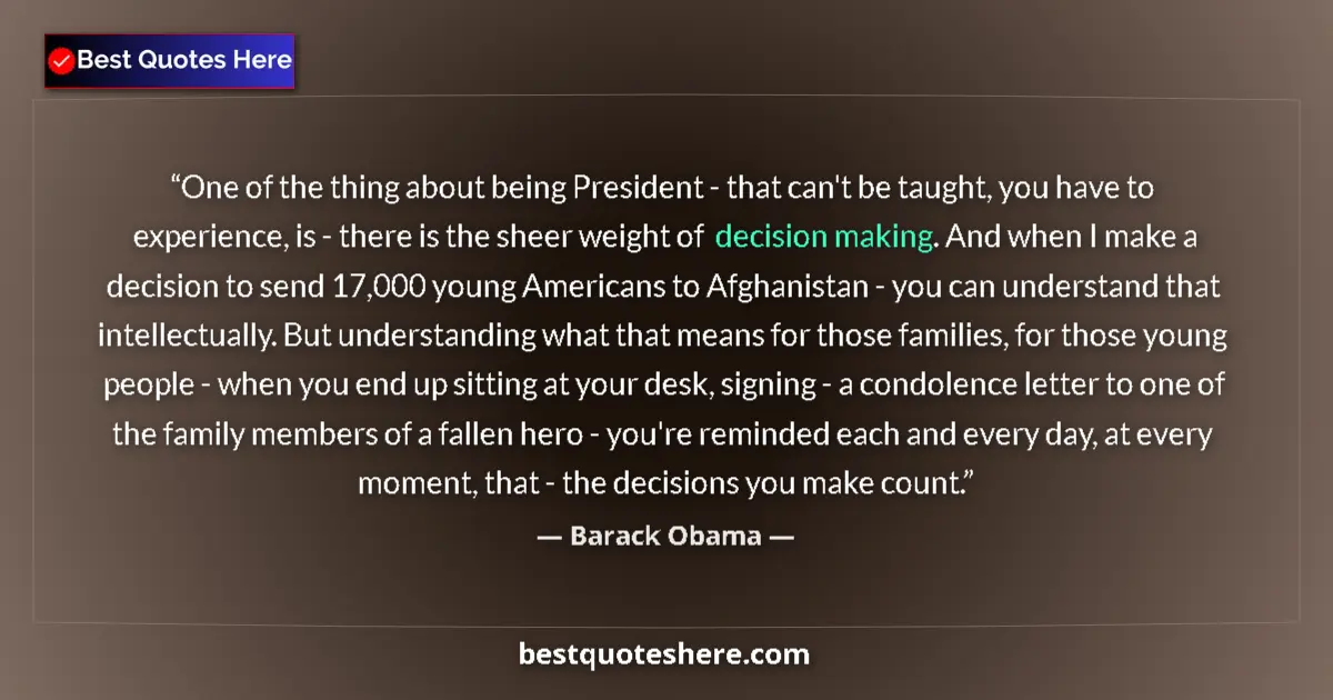 Barack Obama Quote: "One of the thing about being President - that can't be..." Barack Obama quote: "One of the thing about being President - that can't be..."