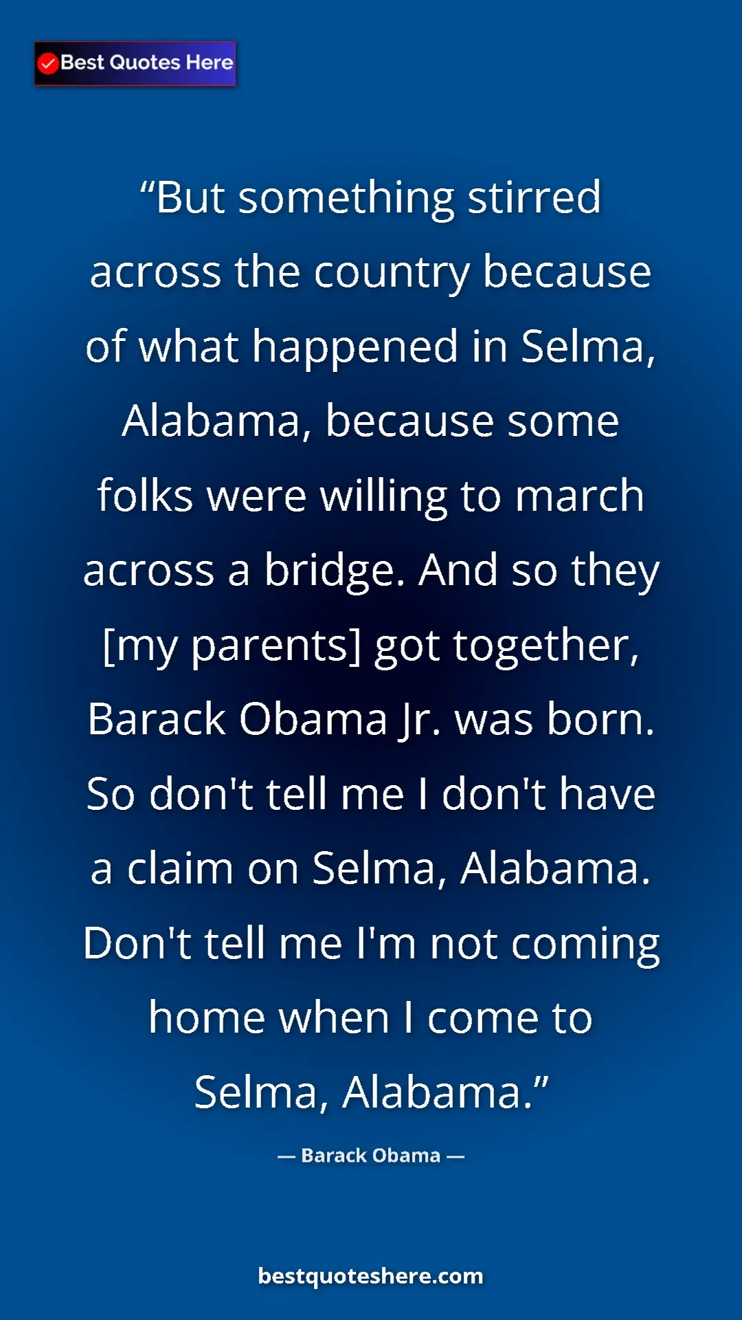 Pinterest quote poster by Barack Obama: "But something stirred across the country because of what..."