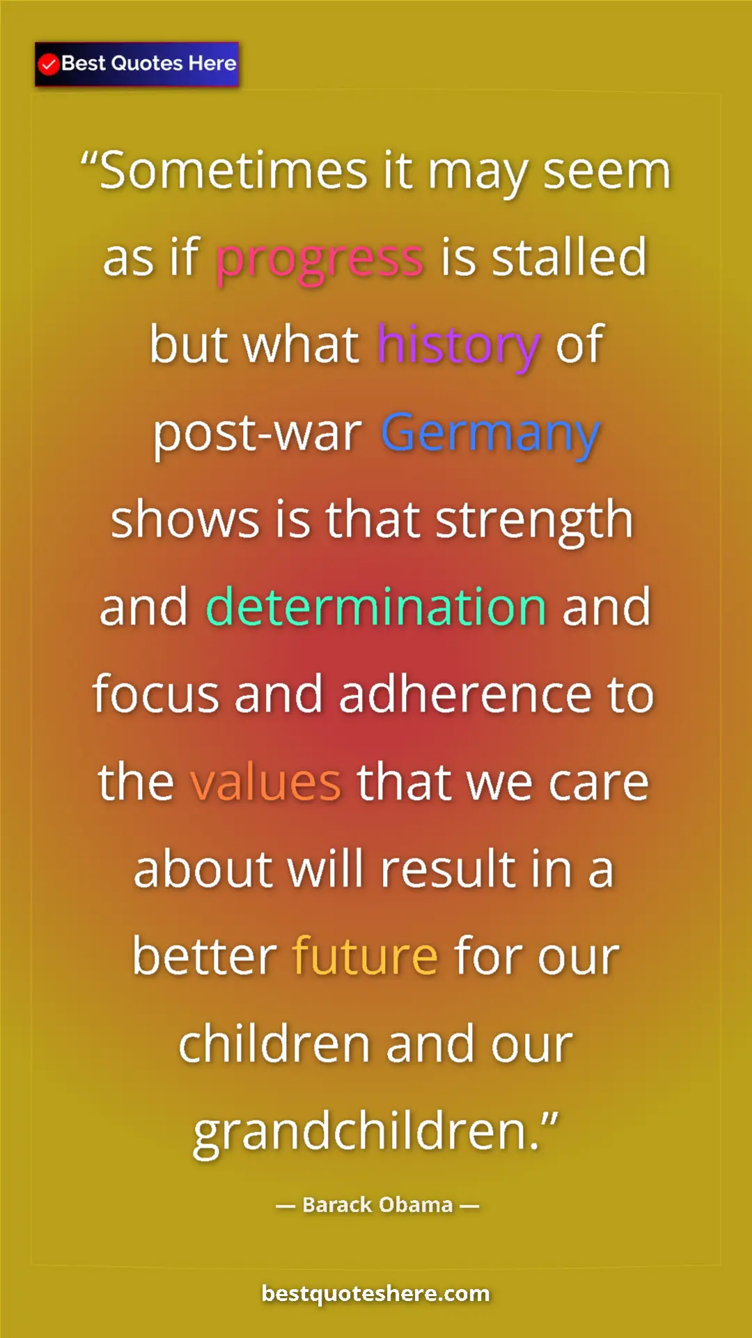 Barack Obama Quote Card: "Sometimes it may seem as if progress is stalled but what..." Pinterest quote poster by Barack Obama: "Sometimes it may seem as if progress is stalled but what..."