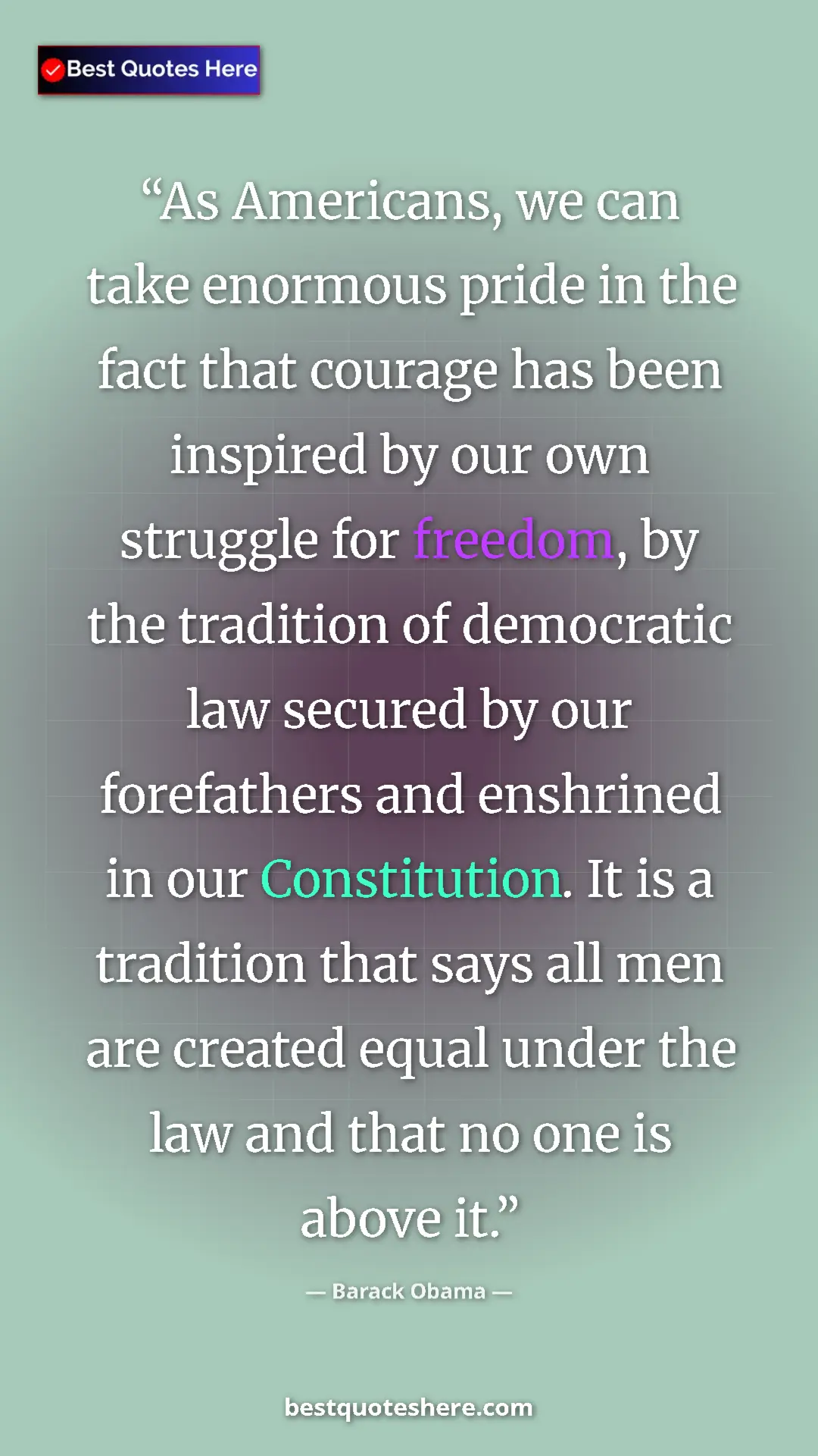 Barack Obama Quote Card: "As Americans, we can take enormous pride in the fact that..." Pinterest quote poster by Barack Obama: "As Americans, we can take enormous pride in the fact that..."