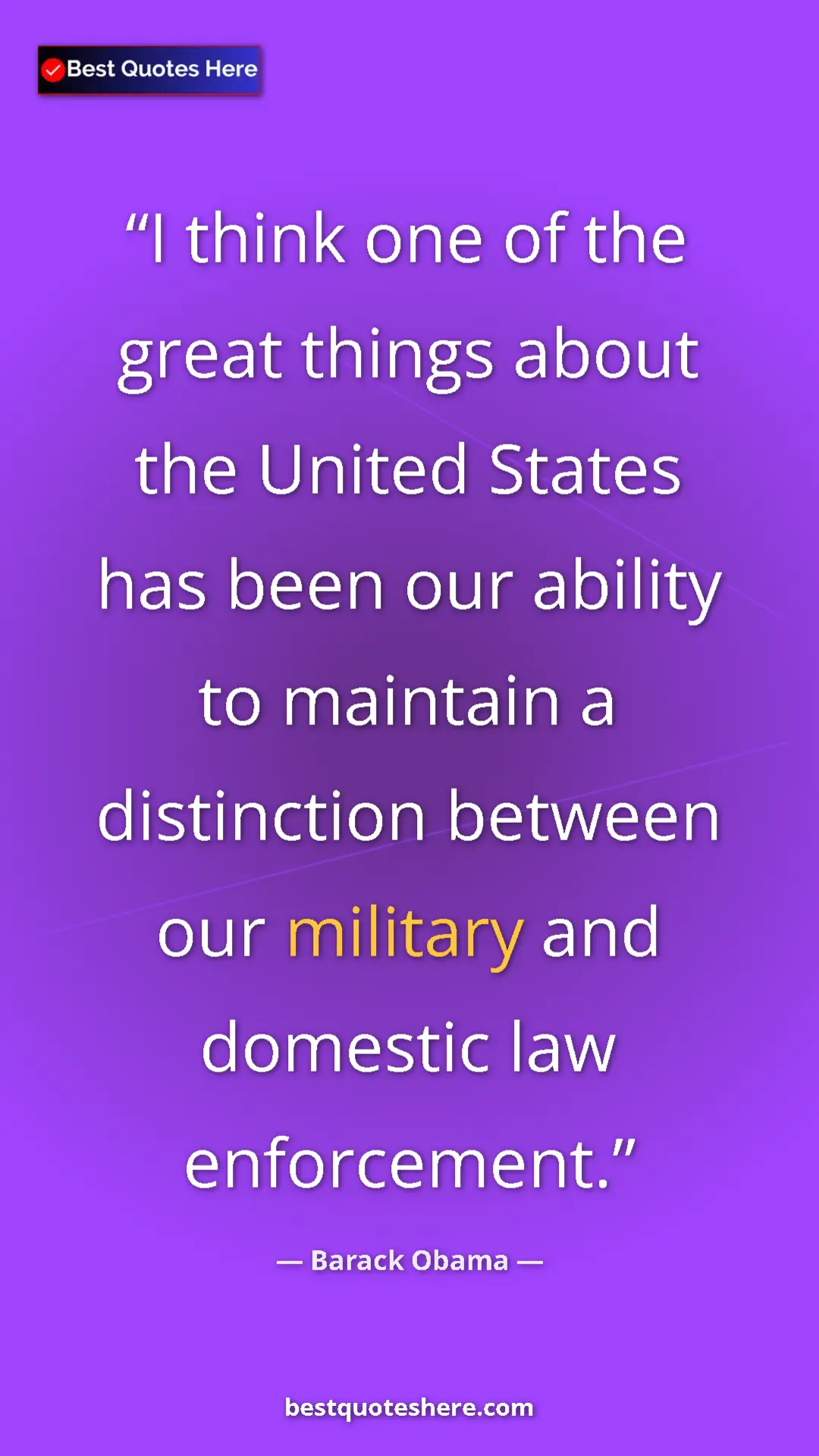Barack Obama Quote Card: "I think one of the great things about the United States has..." Pinterest quote poster by Barack Obama: "I think one of the great things about the United States has..."
