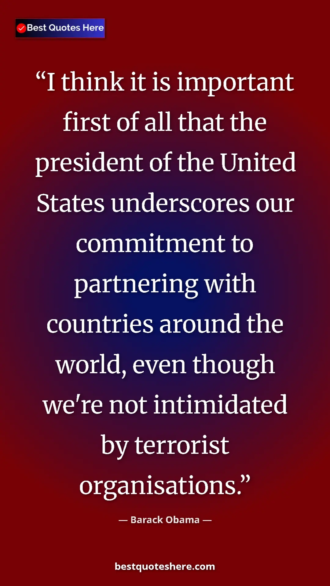 Barack Obama Quote Card: "I think it is important first of all that the president of t" Pinterest quote poster by Barack Obama: "I think it is important first of all that the president of t"