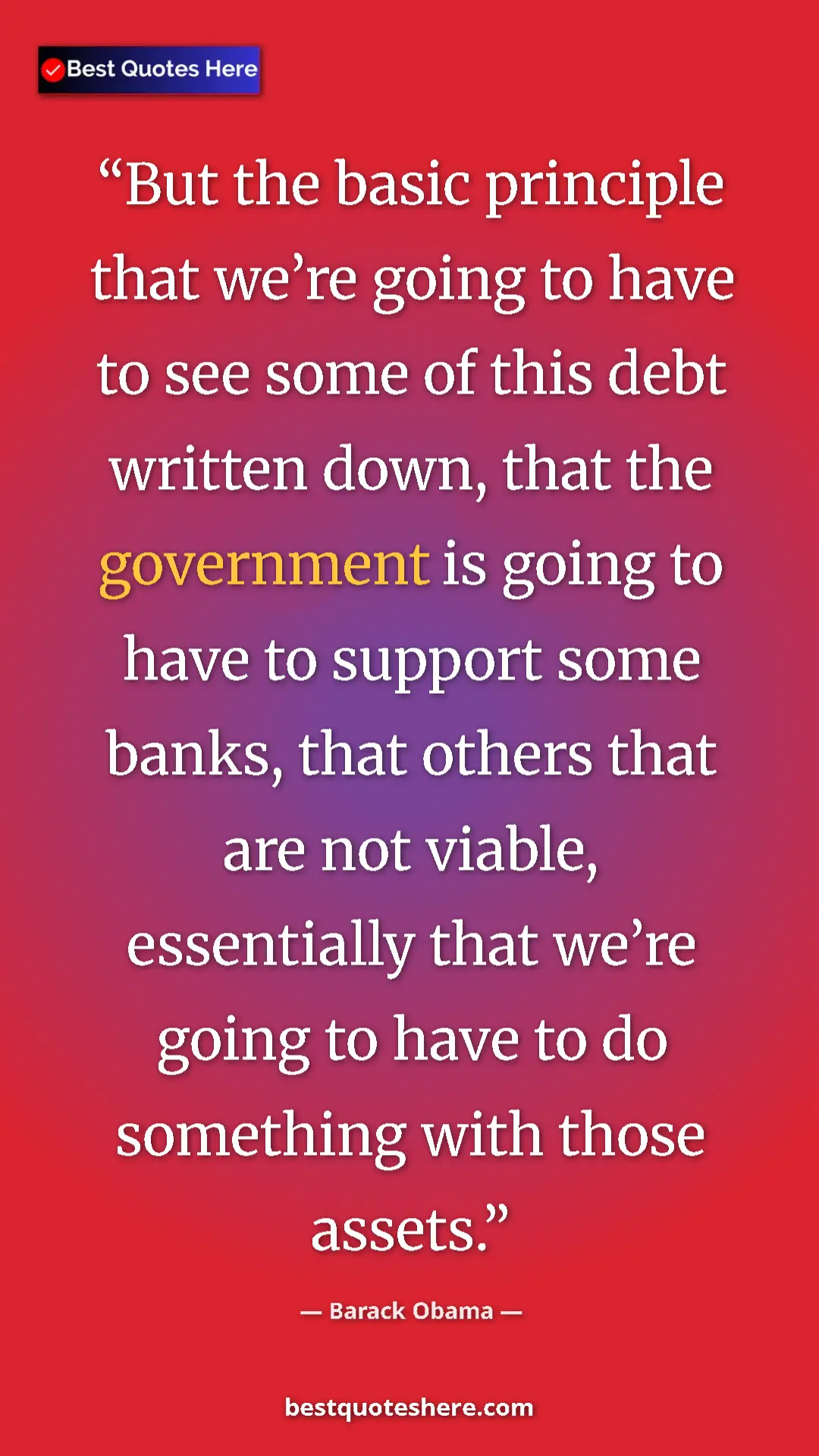 Barack Obama Quote Card: "But the basic principle that we’re going to have to see..." Pinterest quote poster by Barack Obama: "But the basic principle that we’re going to have to see..."