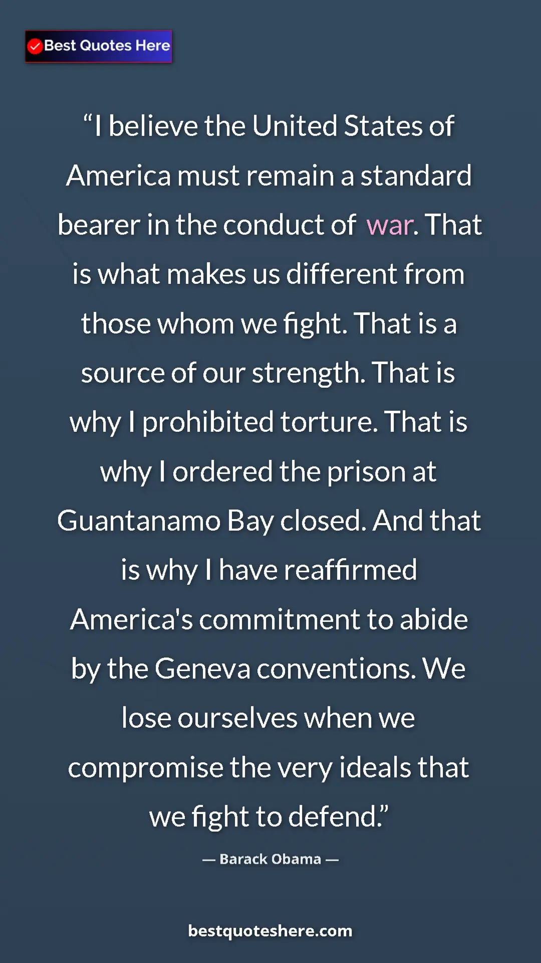 Barack Obama Quote Card: "I believe the United States of America must remain a..." Pinterest quote poster by Barack Obama: "I believe the United States of America must remain a..."