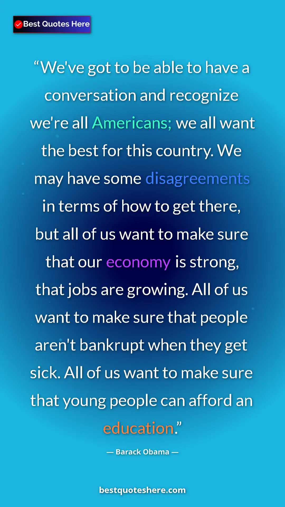 Barack Obama Quote Card: "We've got to be able to have a conversation and recognize..." Pinterest quote poster by Barack Obama: "We've got to be able to have a conversation and recognize..."