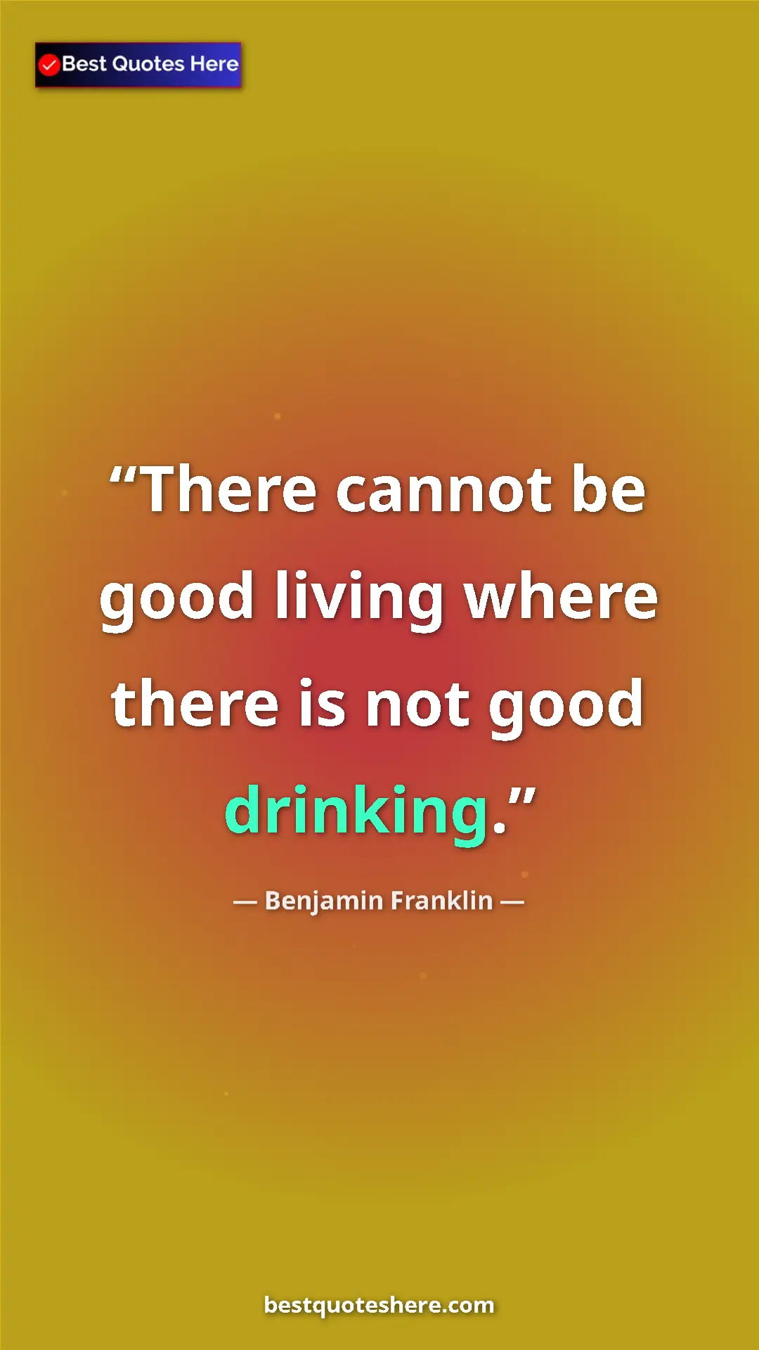 Benjamin Franklin Quote Card: "There cannot be good living where there is not good..." Pinterest quote poster by Benjamin Franklin: "There cannot be good living where there is not good..."