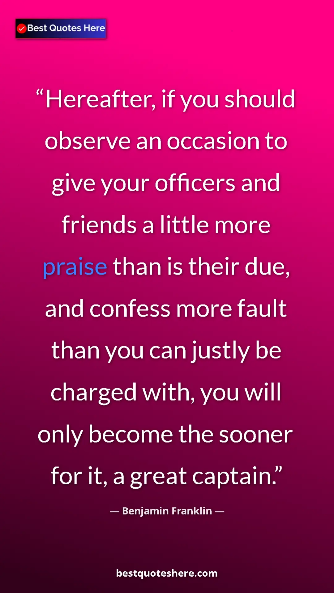 Benjamin Franklin Quote Card: "Hereafter, if you should observe an occasion to give your..." Pinterest quote poster by Benjamin Franklin: "Hereafter, if you should observe an occasion to give your..."