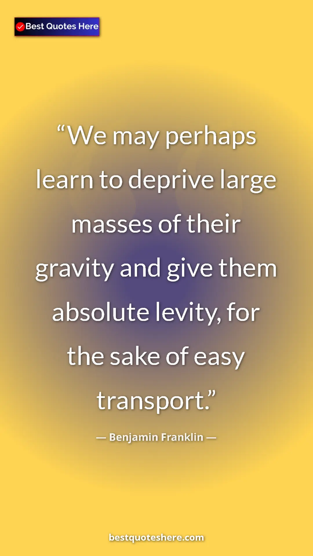 Benjamin Franklin Quote Card: "We may perhaps learn to deprive large masses of their..." Pinterest quote poster by Benjamin Franklin: "We may perhaps learn to deprive large masses of their..."
