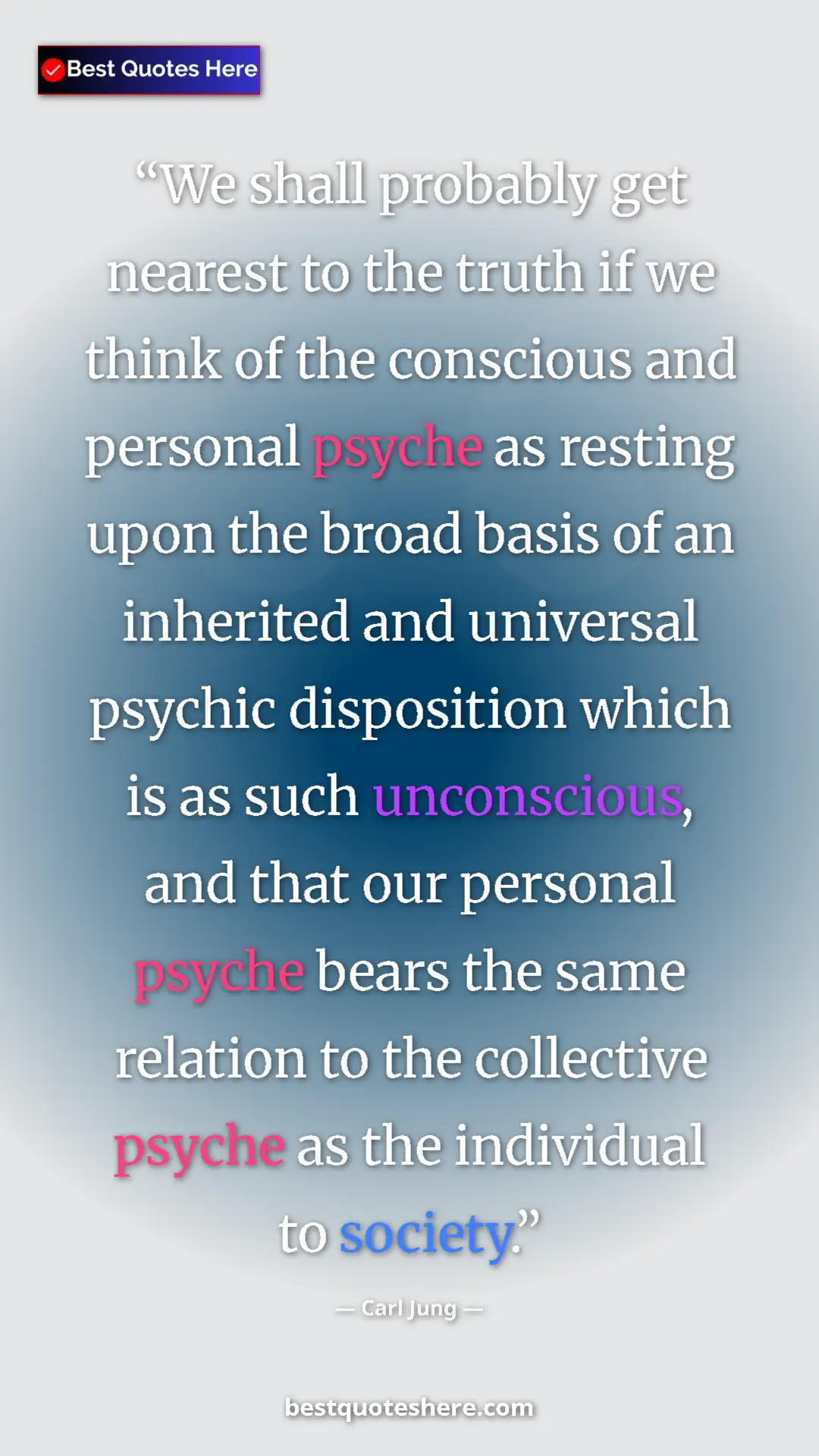 Carl Jung Quote Card: "We shall probably get nearest to the truth if we think of th" Pinterest quote poster by Carl Jung: "We shall probably get nearest to the truth if we think of th"