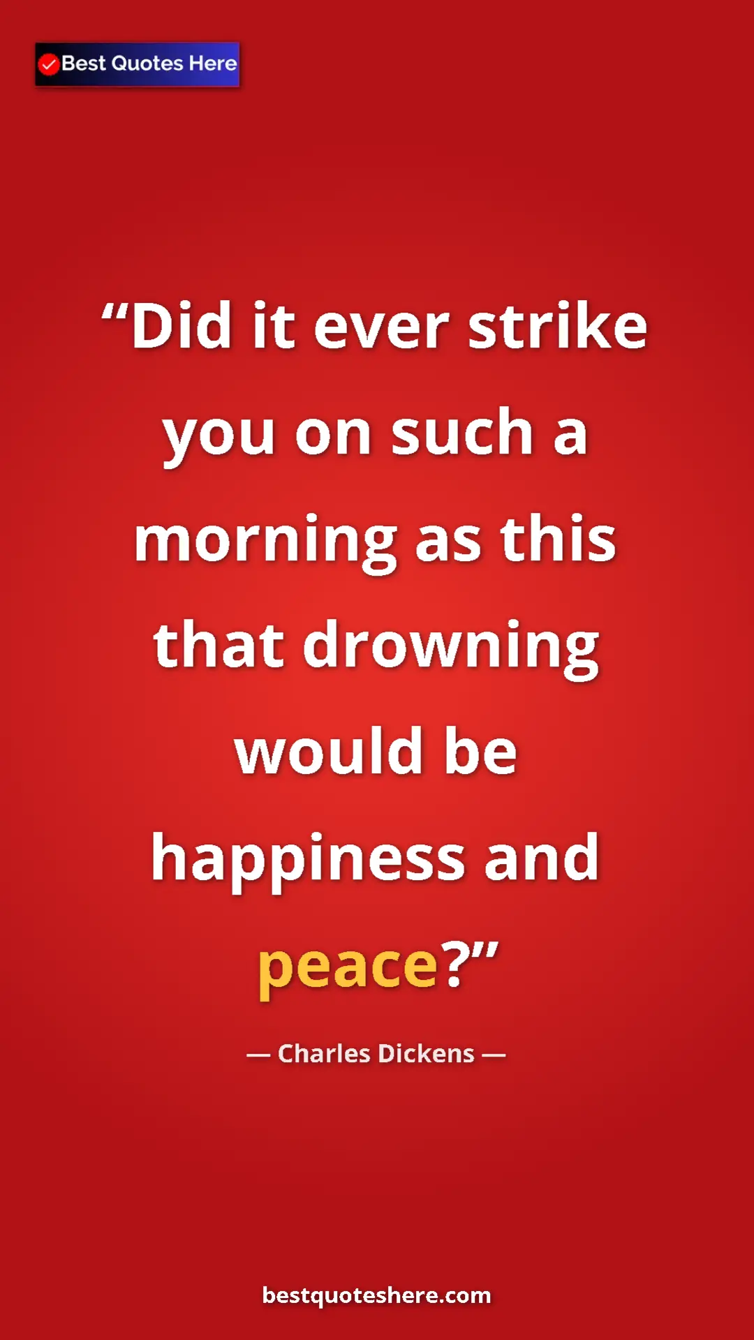 Charles Dickens Quote Card: "Did it ever strike you on such a morning as this that..." Pinterest quote poster by Charles Dickens: "Did it ever strike you on such a morning as this that..."