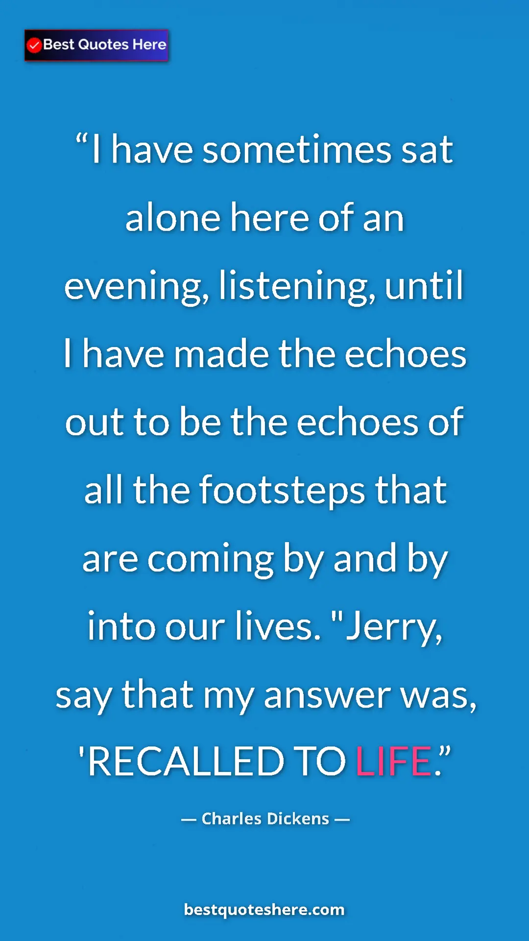 Charles Dickens Quote Card: "I have sometimes sat alone here of an evening, listening,..." Pinterest quote poster by Charles Dickens: "I have sometimes sat alone here of an evening, listening,..."
