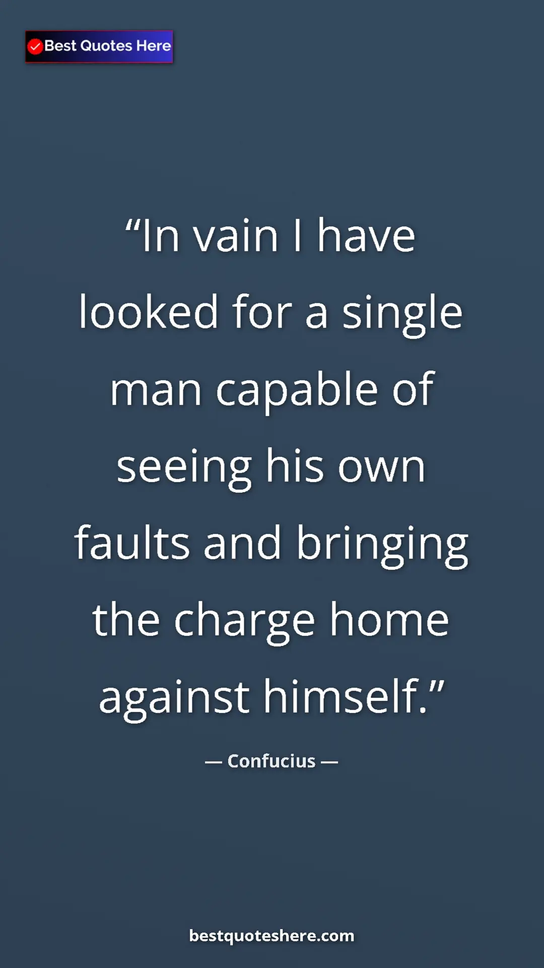 Pinterest quote poster by Confucius: "In vain I have looked for a single man capable of seeing..."