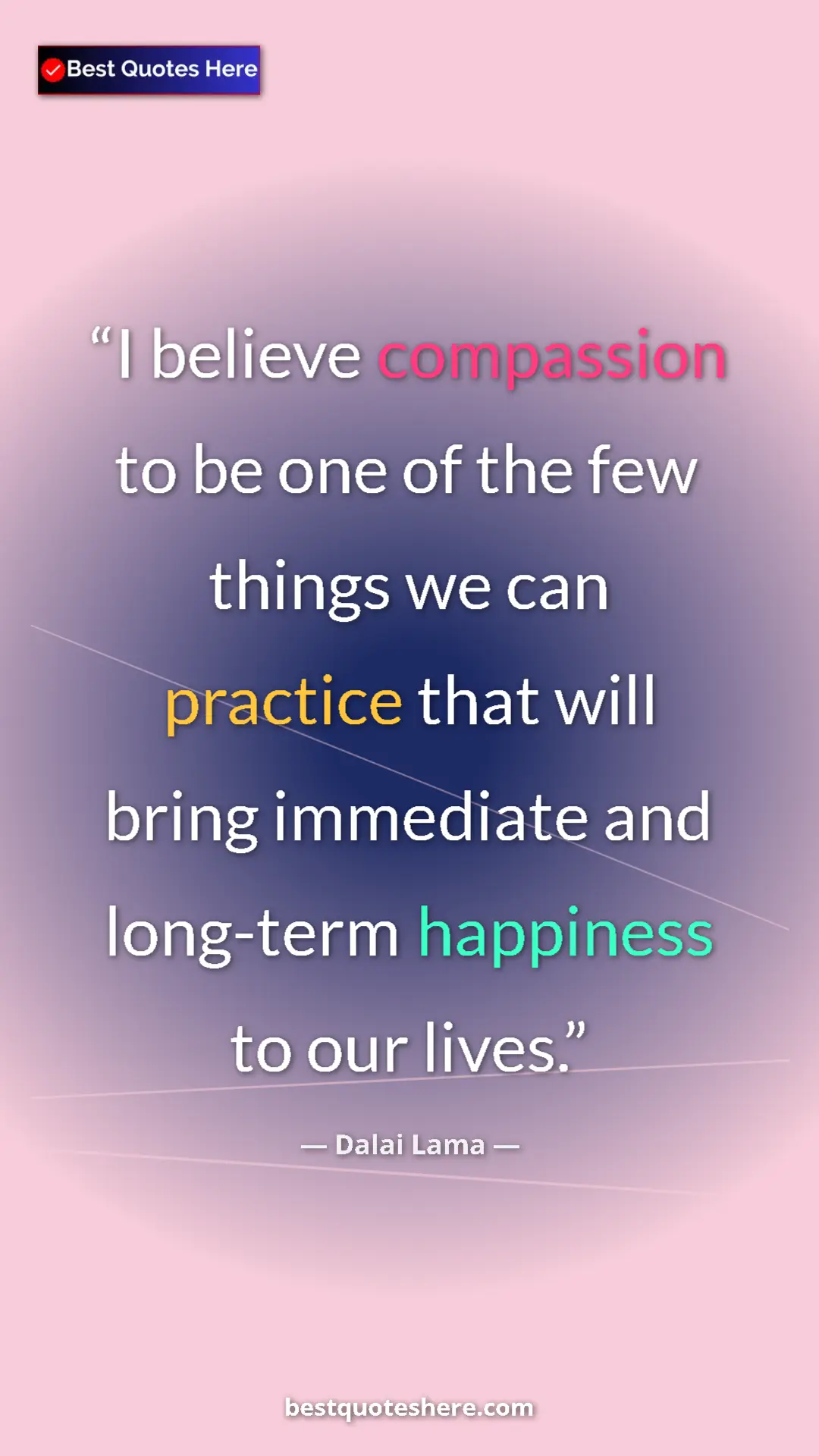 Dalai Lama Quote Card: "I believe compassion to be one of the few things we can..." Pinterest quote poster by Dalai Lama: "I believe compassion to be one of the few things we can..."