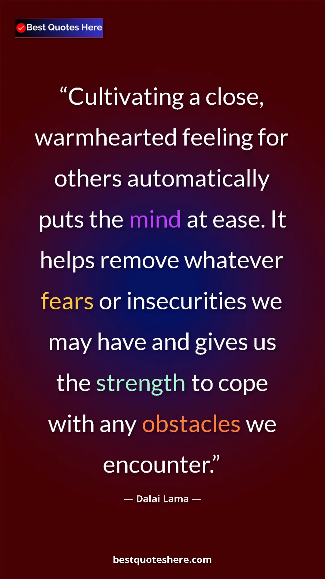 Dalai Lama Quote Card: "Cultivating a close, warmhearted feeling for others automati" Pinterest quote poster by Dalai Lama: "Cultivating a close, warmhearted feeling for others automati"
