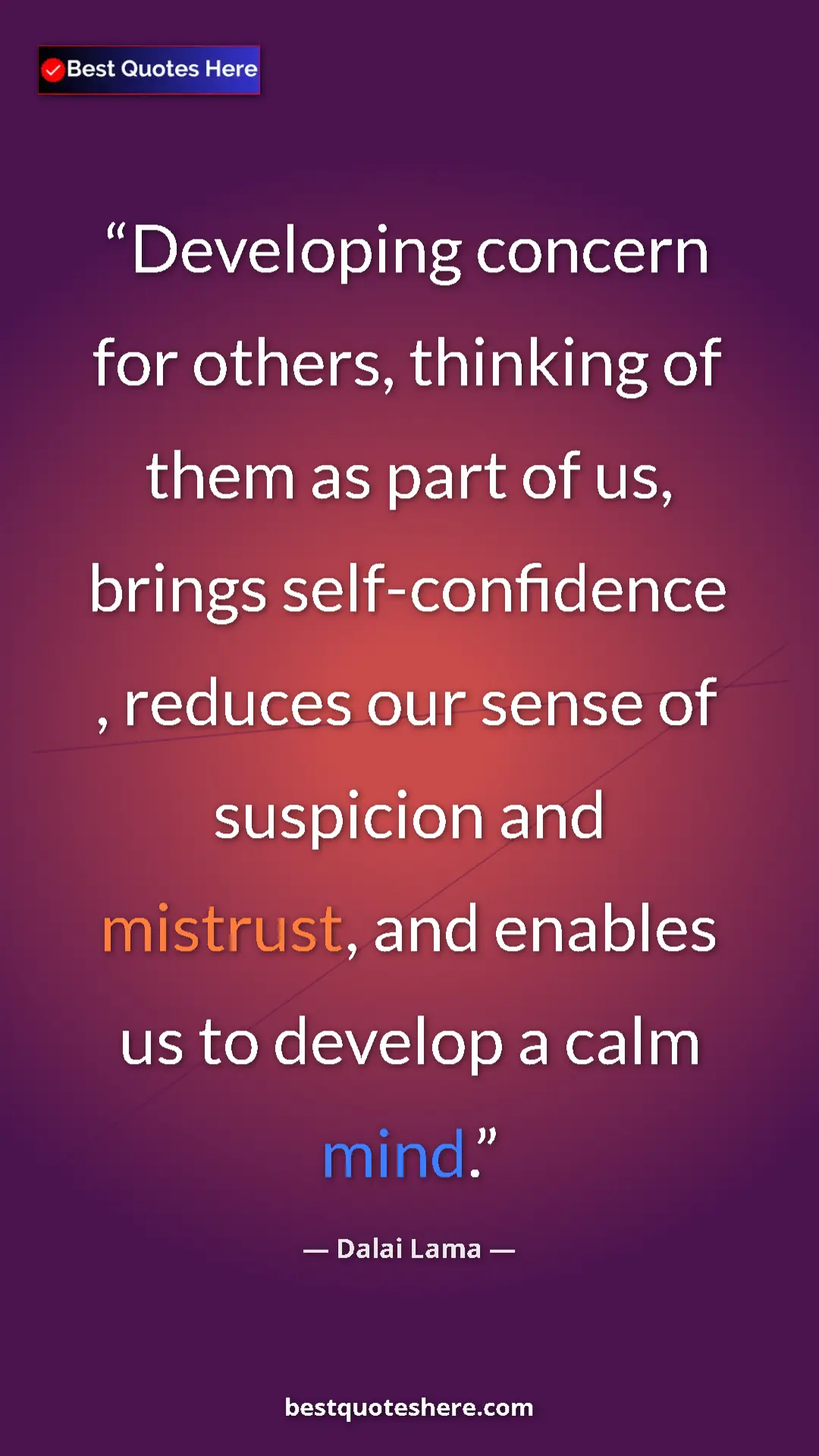 Dalai Lama Quote Card: "Developing concern for others, thinking of them as part of..." Pinterest quote poster by Dalai Lama: "Developing concern for others, thinking of them as part of..."