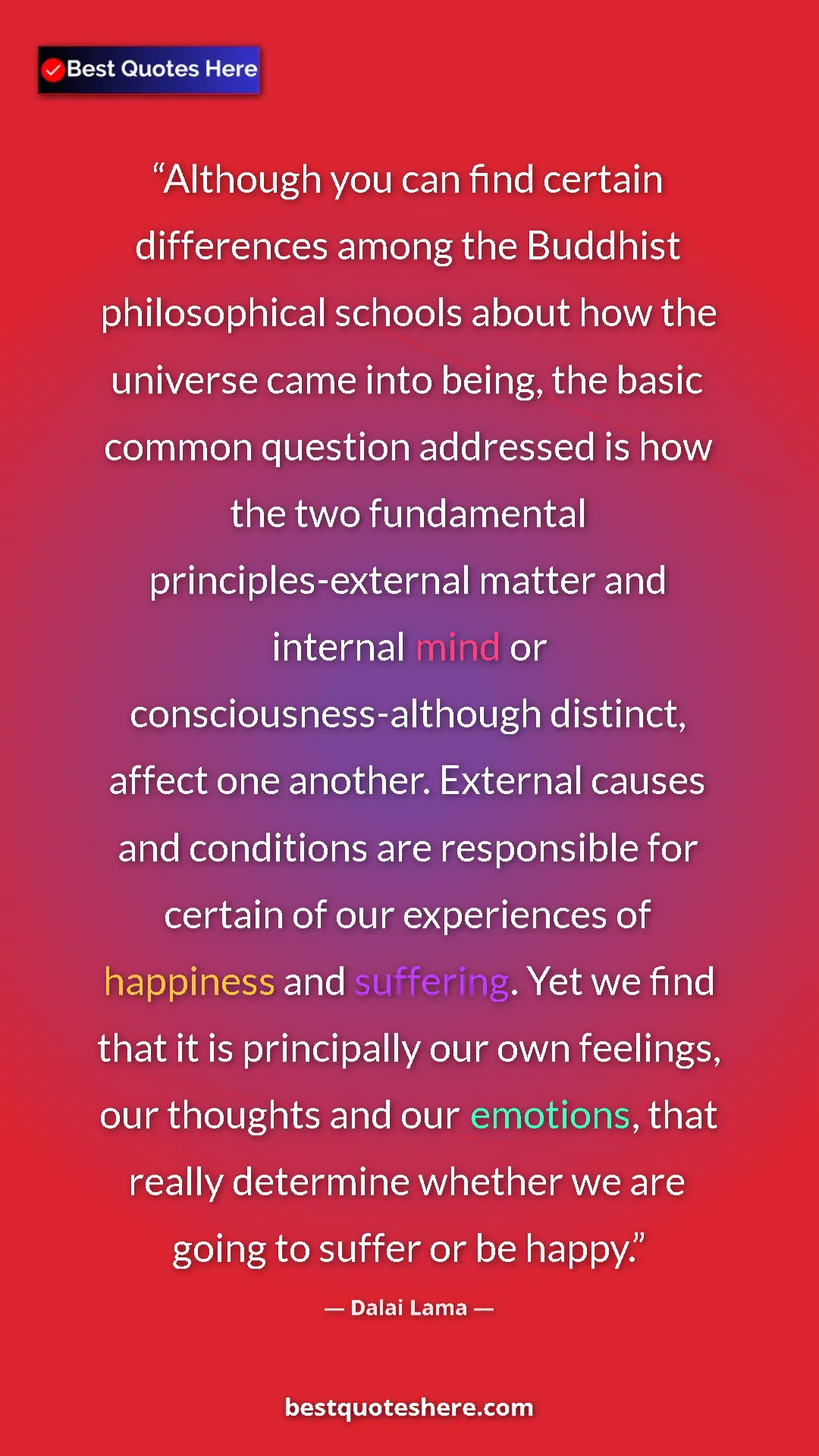 Pinterest quote poster by Dalai Lama: "Although you can find certain differences among the..."