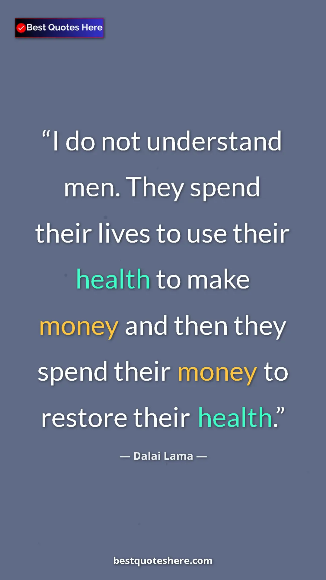 Dalai Lama Quote Card: "I do not understand men. They spend their lives to use..." Pinterest quote poster by Dalai Lama: "I do not understand men. They spend their lives to use..."
