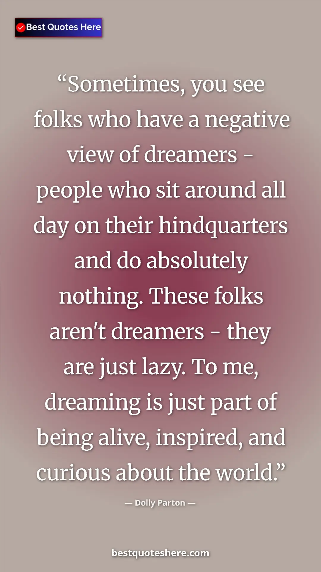 Dolly Parton Quote Card: "Sometimes, you see folks who have a negative view of..." Pinterest quote poster by Dolly Parton: "Sometimes, you see folks who have a negative view of..."