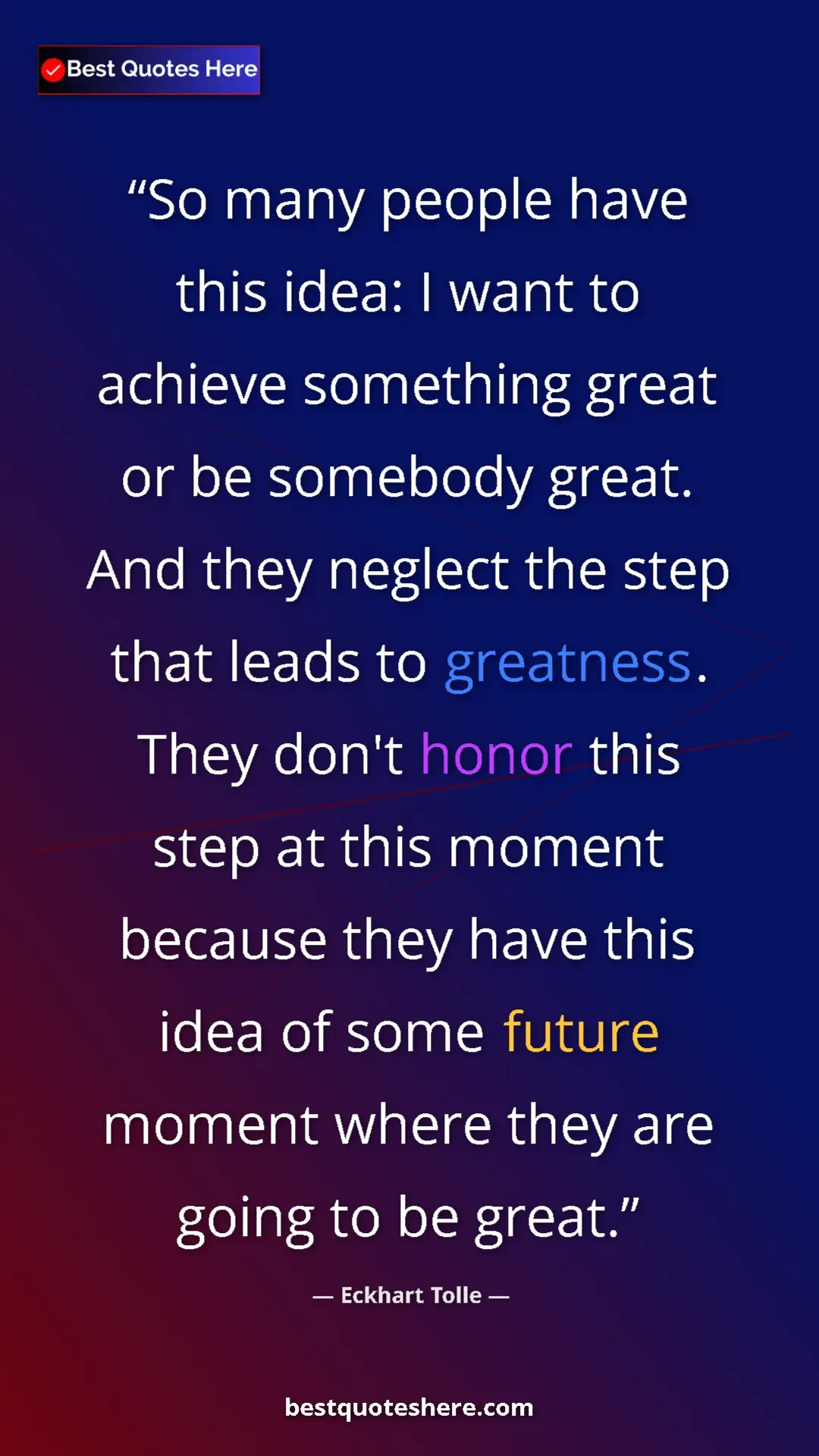 Eckhart Tolle Quote Card: "So many people have this idea: I want to achieve something..." Pinterest quote poster by Eckhart Tolle: "So many people have this idea: I want to achieve something..."