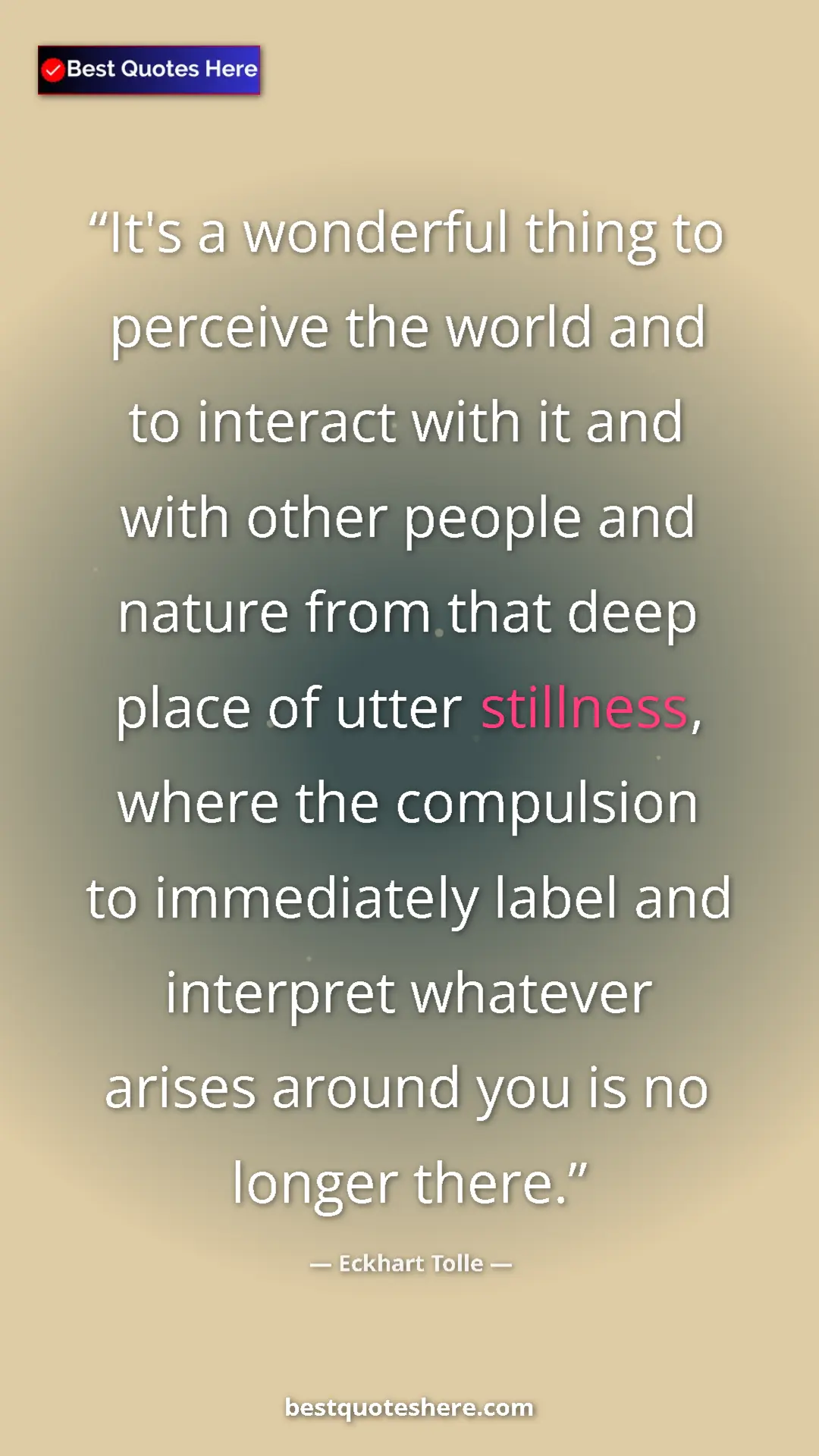 Eckhart Tolle Quote Card: "It's a wonderful thing to perceive the world and to..." Pinterest quote poster by Eckhart Tolle: "It's a wonderful thing to perceive the world and to..."