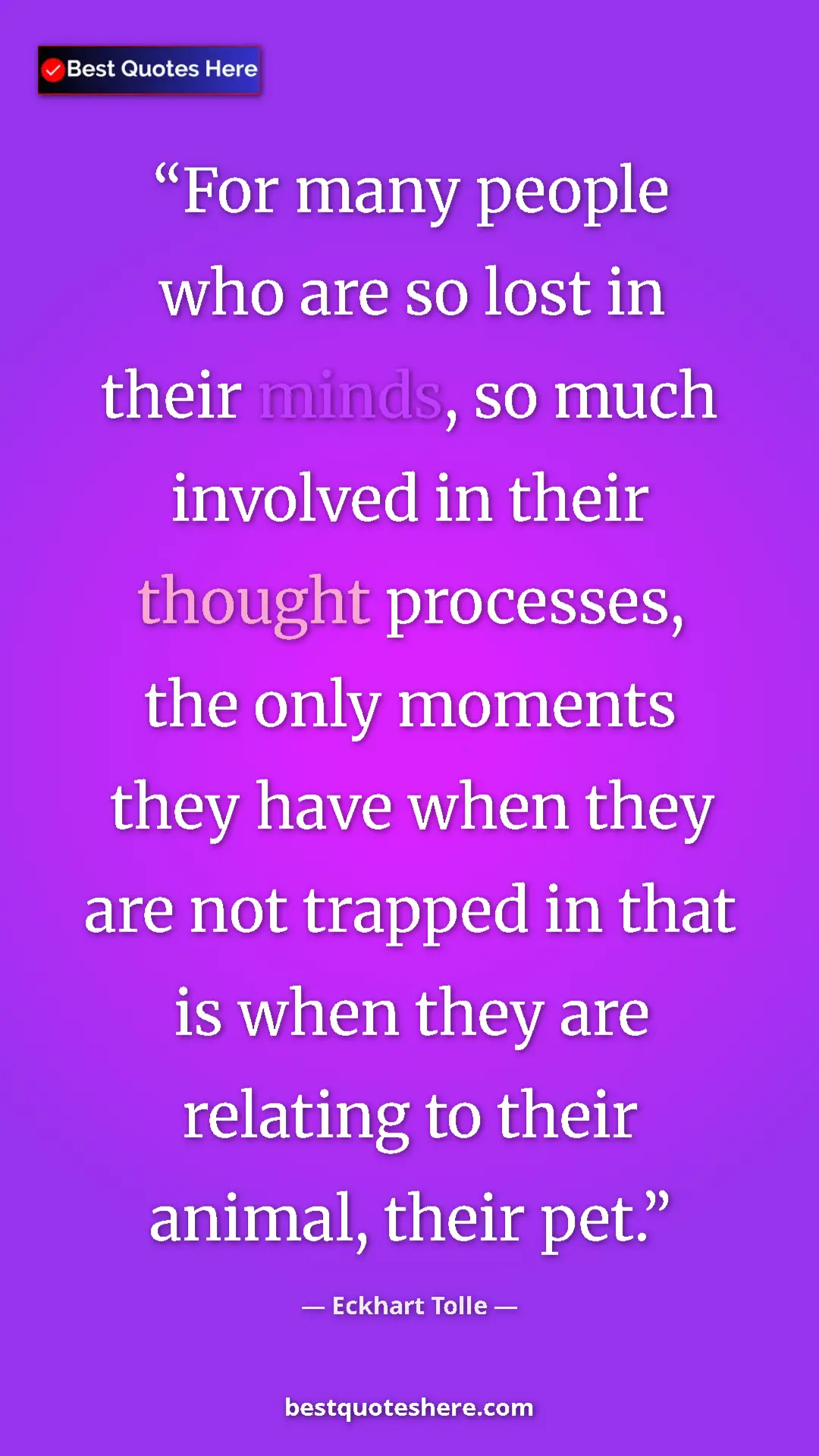 Eckhart Tolle Quote Card: "For many people who are so lost in their minds, so much..." Pinterest quote poster by Eckhart Tolle: "For many people who are so lost in their minds, so much..."