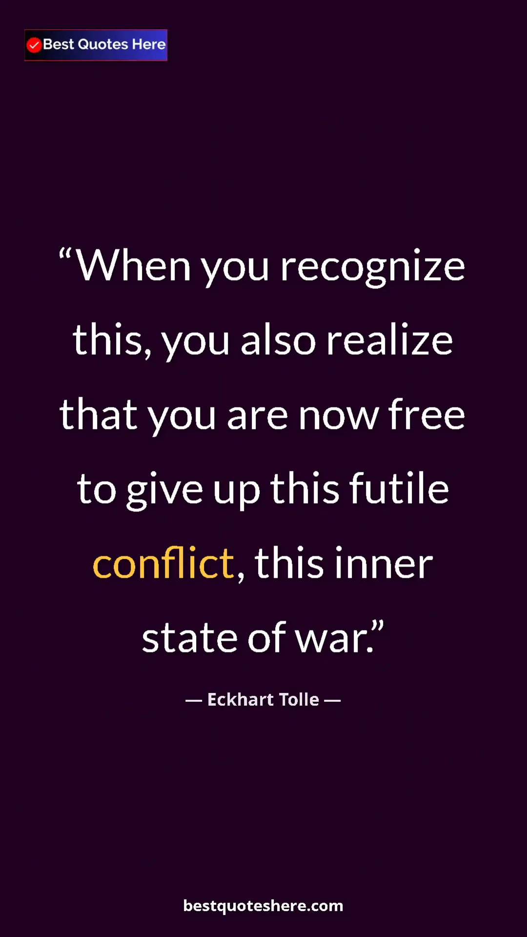 Eckhart Tolle Quote Card: "When you recognize this, you also realize that you are now..." Pinterest quote poster by Eckhart Tolle: "When you recognize this, you also realize that you are now..."
