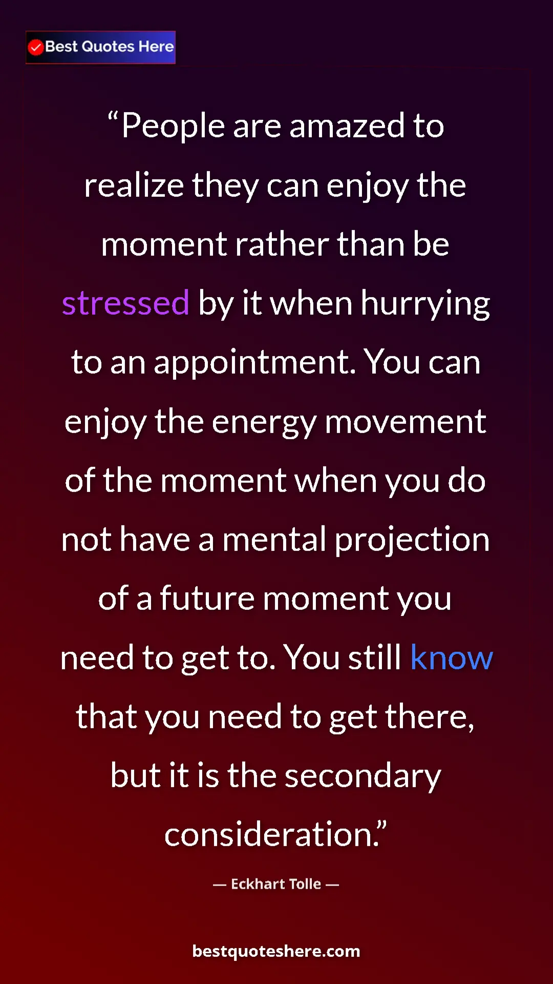 Eckhart Tolle Quote Card: "People are amazed to realize they can enjoy the moment..." Pinterest quote poster by Eckhart Tolle: "People are amazed to realize they can enjoy the moment..."