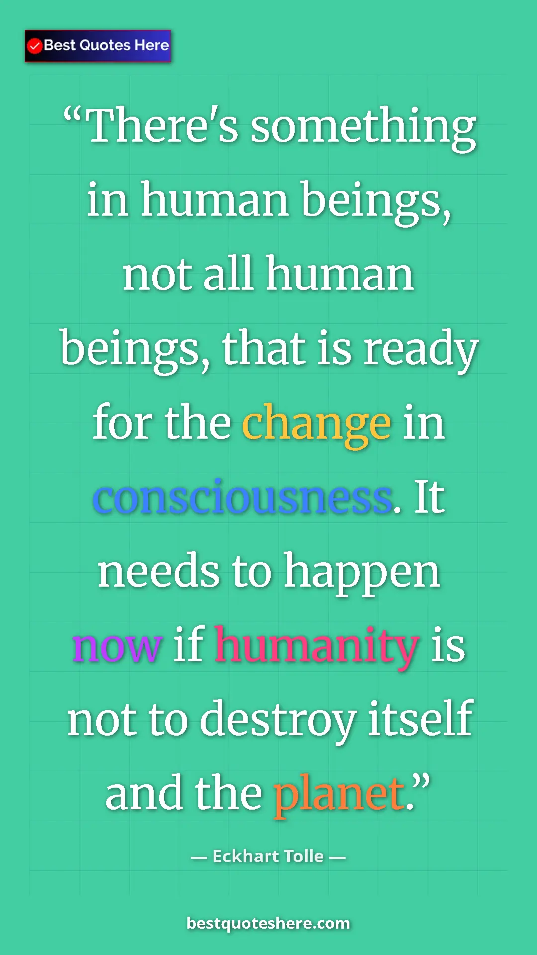 Eckhart Tolle Quote Card: "There's something in human beings, not all human beings,..." Pinterest quote poster by Eckhart Tolle: "There's something in human beings, not all human beings,..."
