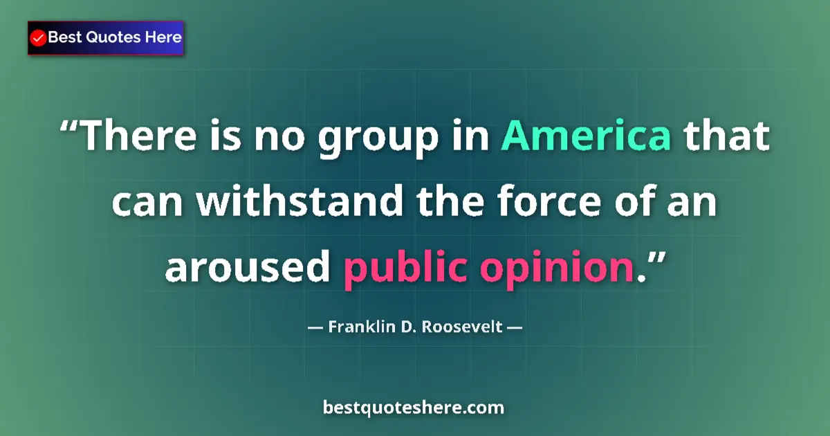 Quote by Franklin D. Roosevelt: There is no group in America that can withstand th