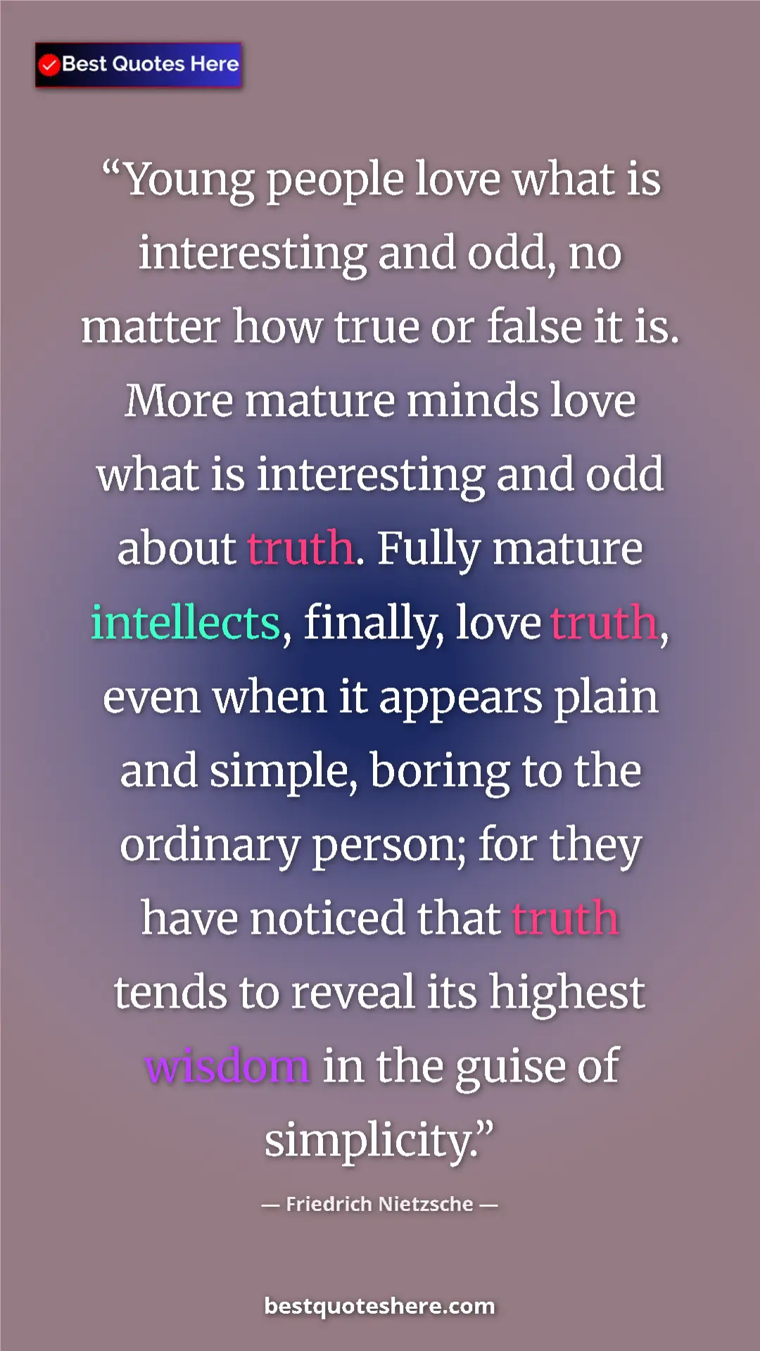 Friedrich Nietzsche Quote Card: "Young people love what is interesting and odd, no matter..." Pinterest quote poster by Friedrich Nietzsche: "Young people love what is interesting and odd, no matter..."