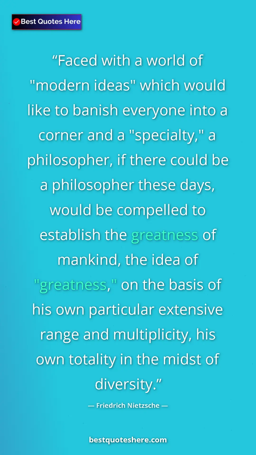 Friedrich Nietzsche Quote Card: "Faced with a world of "modern ideas" which would like to..." Pinterest quote poster by Friedrich Nietzsche: "Faced with a world of "modern ideas" which would like to..."