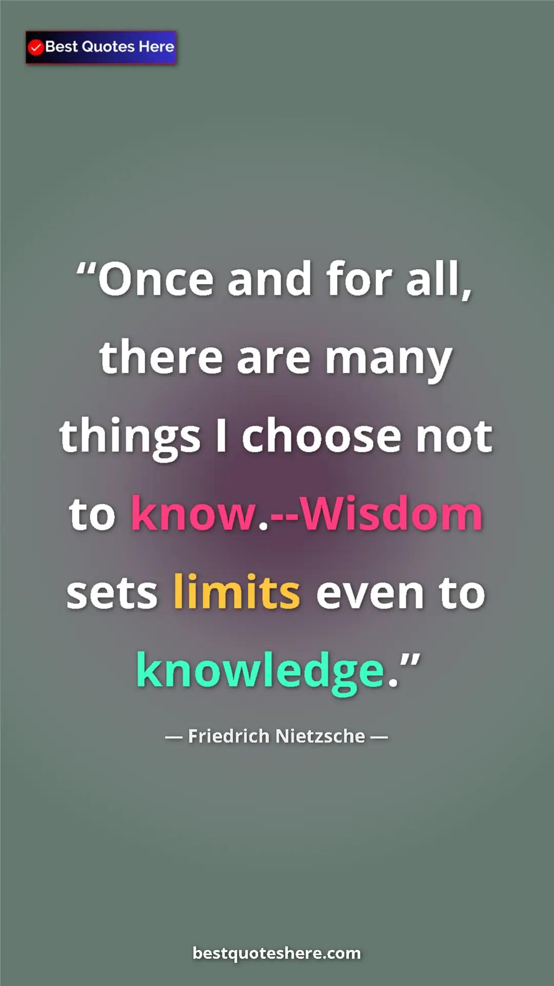 Pinterest quote poster by Friedrich Nietzsche: "Once and for all, there are many things I choose not to..."