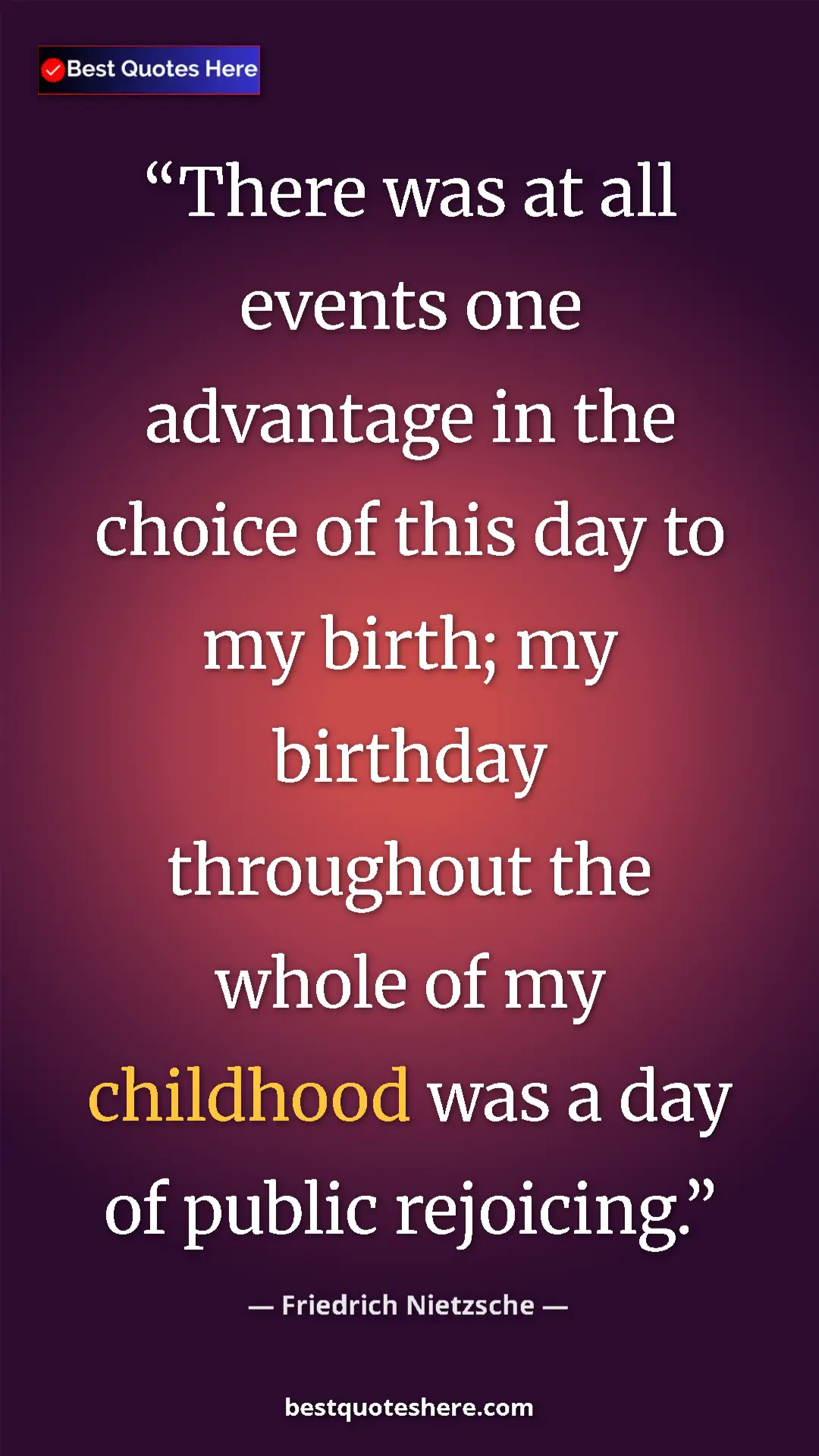 Pinterest quote poster by Friedrich Nietzsche: "There was at all events one advantage in the choice of this..."