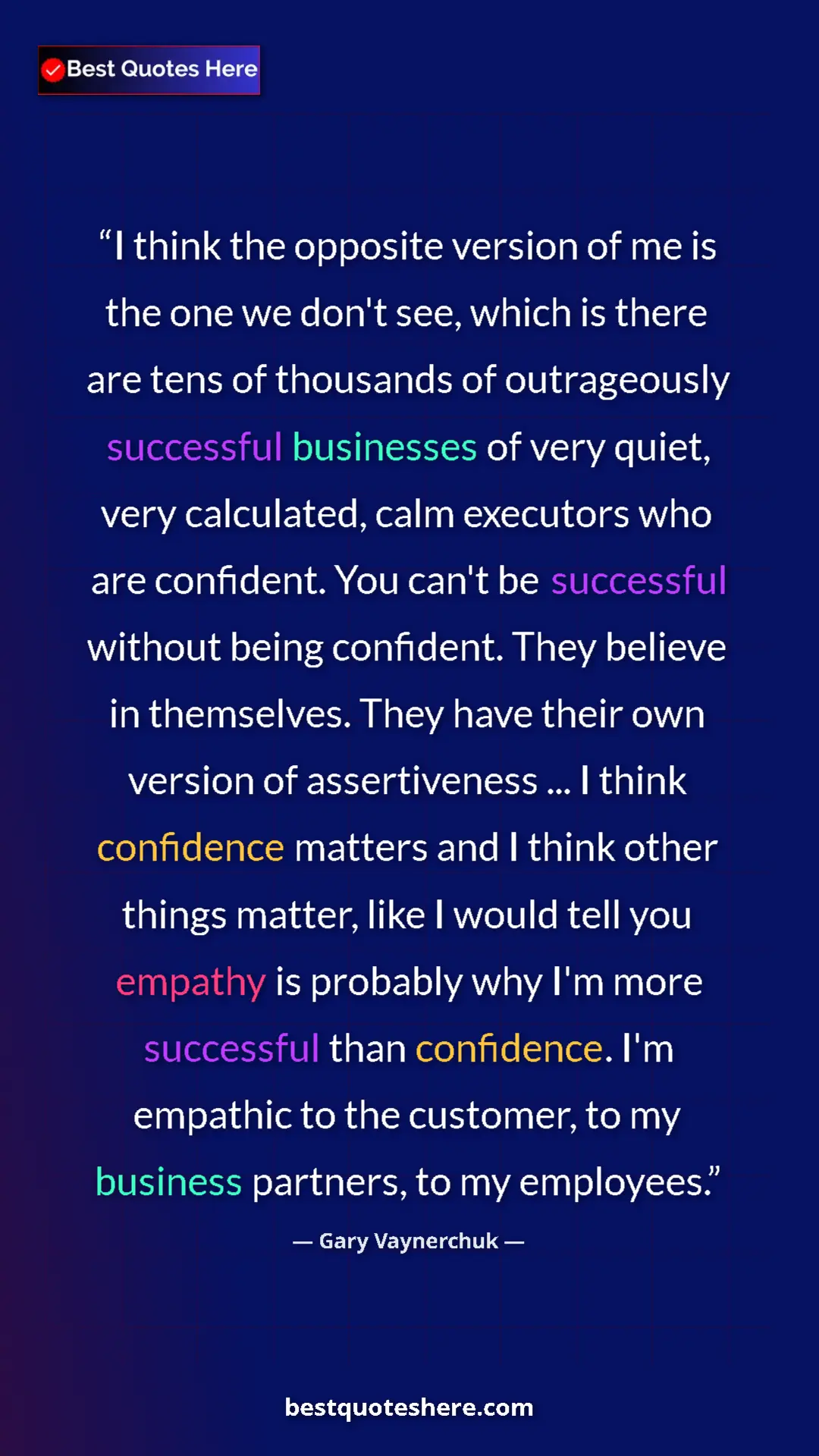 Gary Vaynerchuk Quote Card: "I think the opposite version of me is the one we don't see,..." Pinterest quote poster by Gary Vaynerchuk: "I think the opposite version of me is the one we don't see,..."