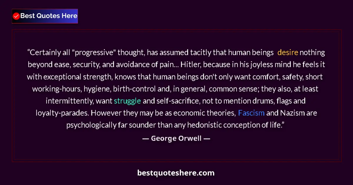Quote by George Orwell: Certainly all 