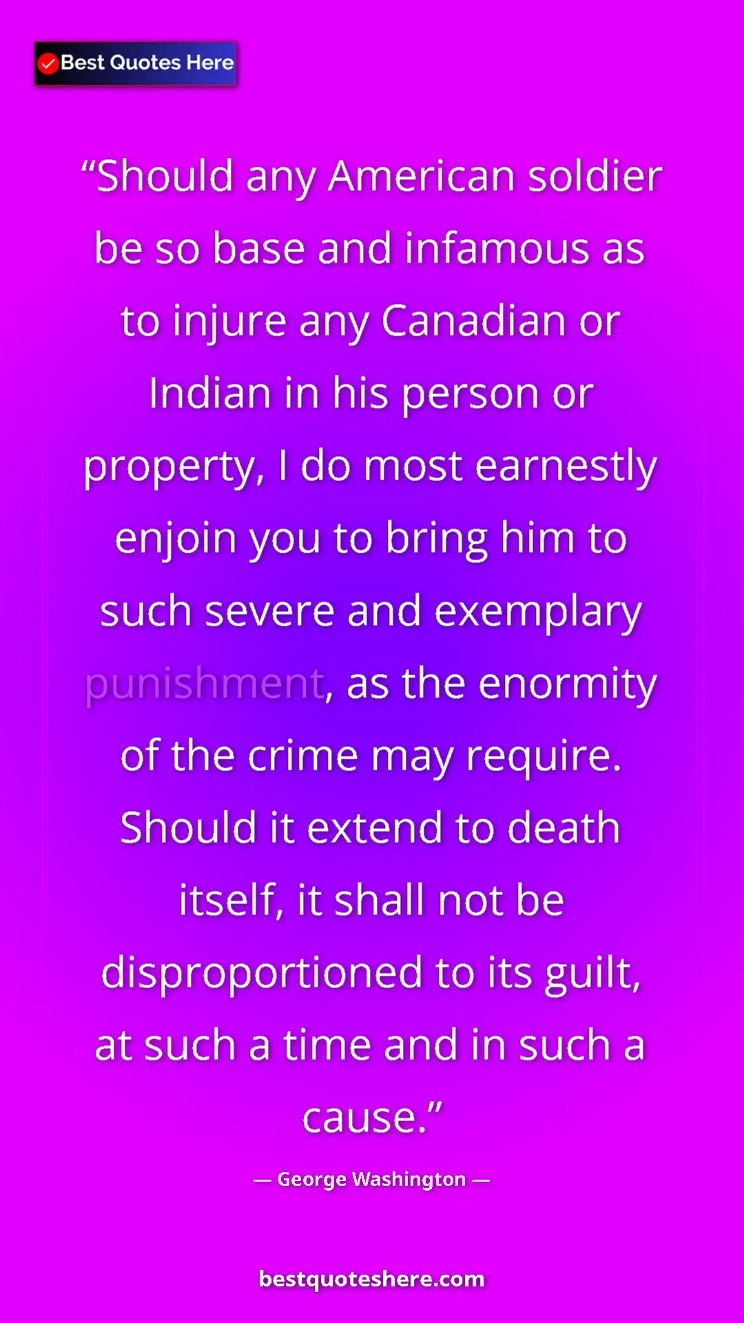 George Washington Quote Card: "Should any American soldier be so base and infamous as to..." Pinterest quote poster by George Washington: "Should any American soldier be so base and infamous as to..."