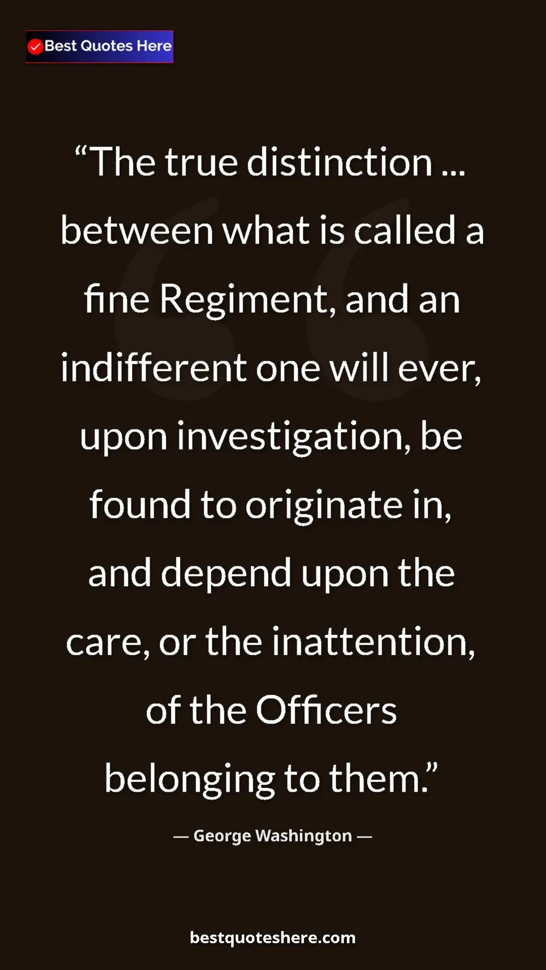 Pinterest quote poster by George Washington: "The true distinction ... between what is called a fine..."
